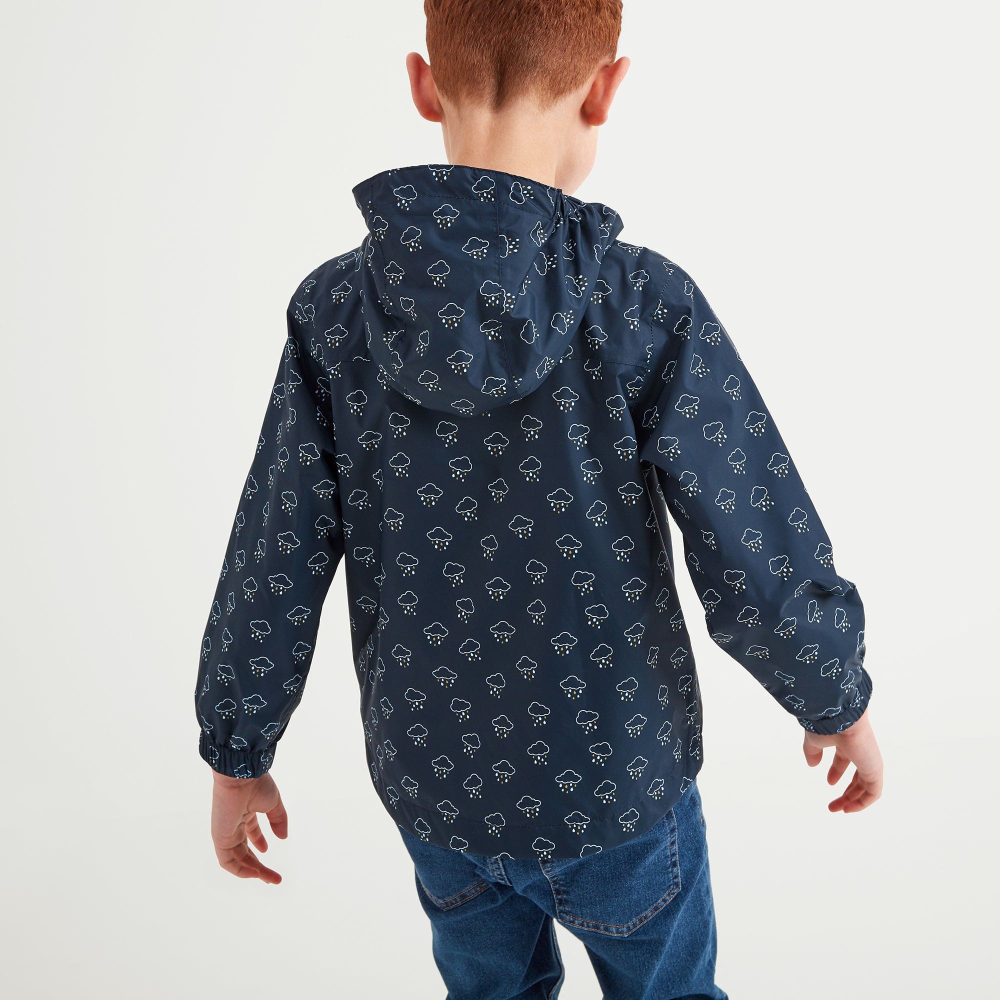 Copley Kids Waterproof Jacket - Dark Indigo Cloud Print - Image 5