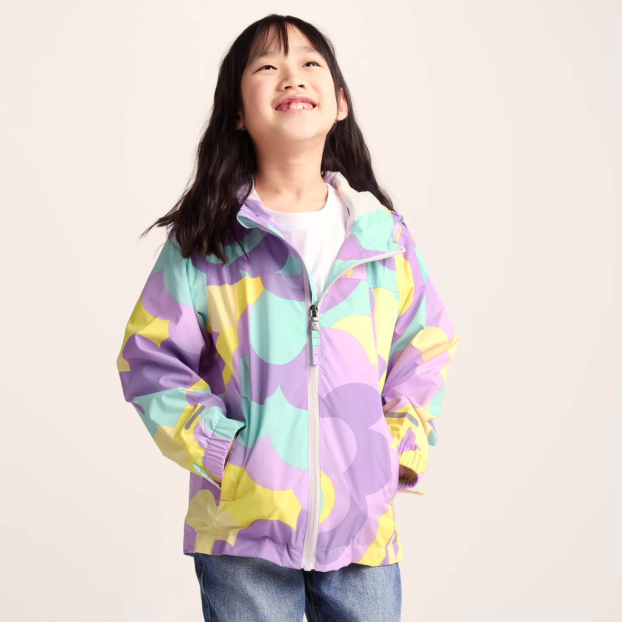 Copley Kids Waterproof Jacket - Lilac Cloud Print - Image 6