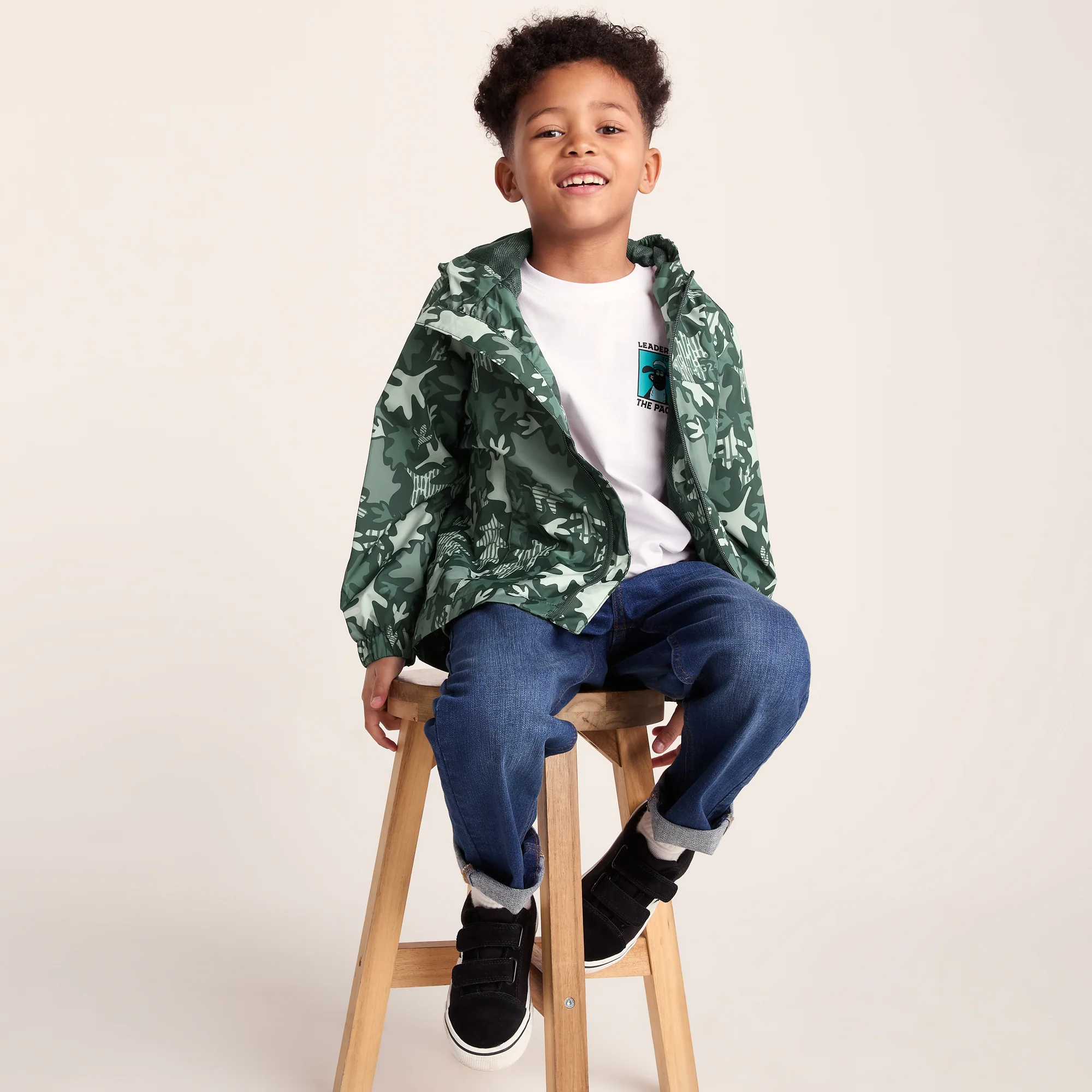 Copley Kids Waterproof Jacket - Oak Leaf Print - Image 4