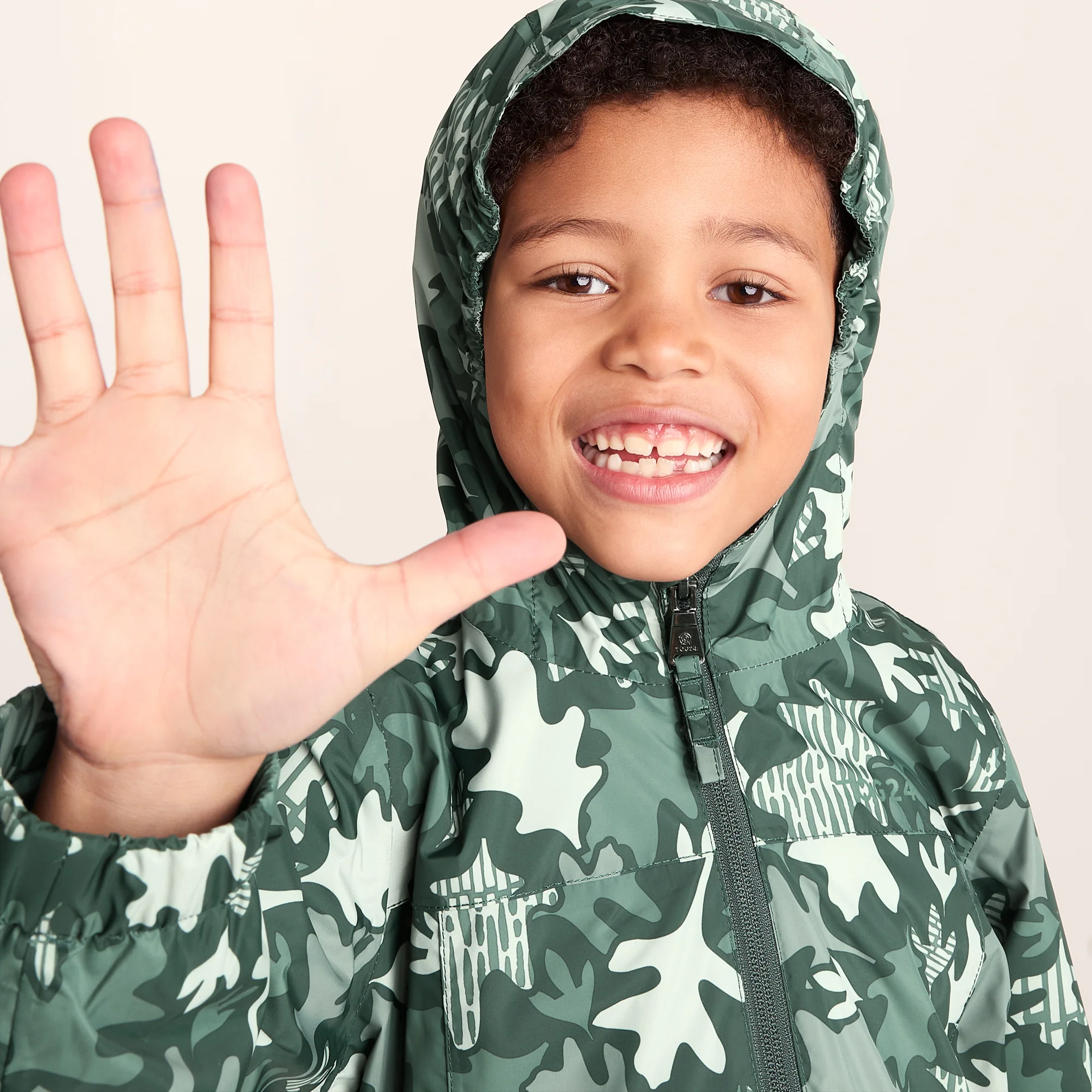 Copley Kids Waterproof Jacket - Oak Leaf Print - Image 8