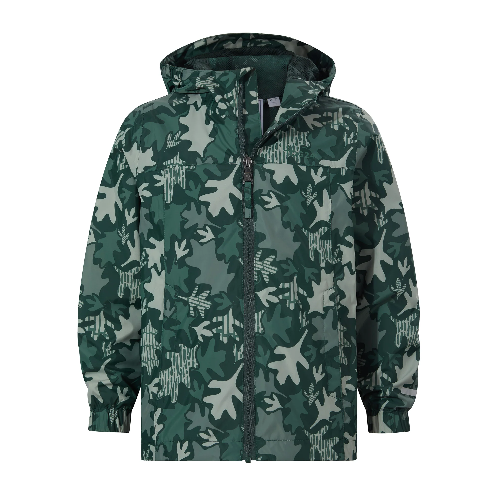 Copley Kids Waterproof Jacket - Oak Leaf Print - Image 9