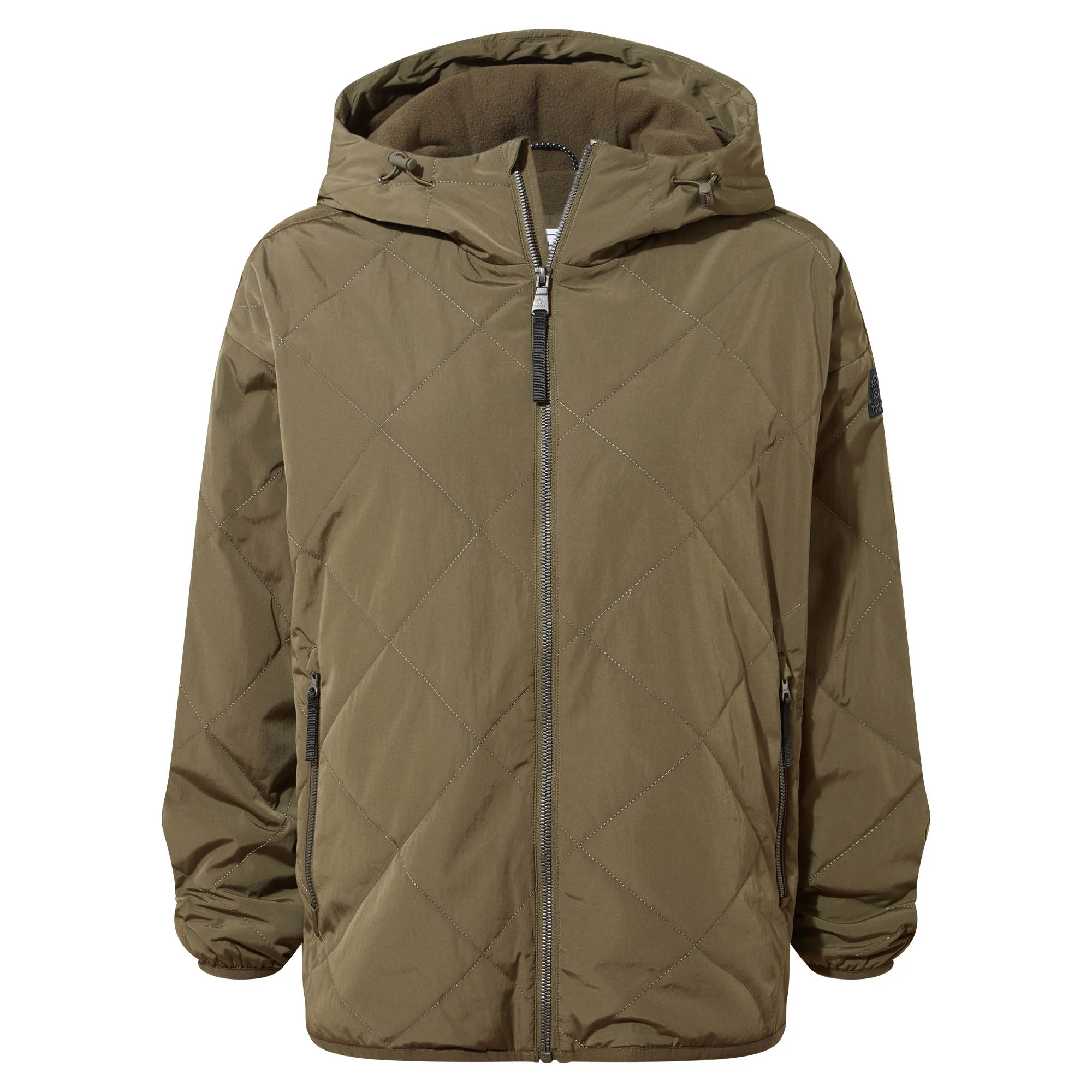 Corlae Womens Oversized Shower Resistant Insulated Jacket - Khaki - Image 8