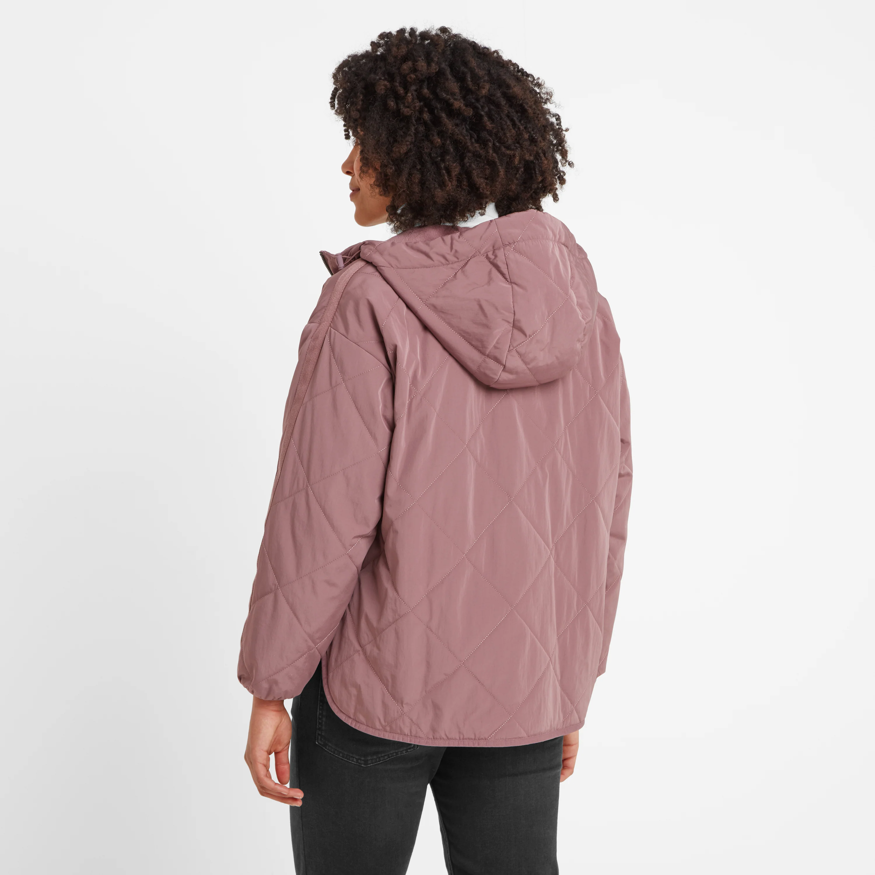Corlae Womens Oversized Shower Resistant Insulated Jacket - Mauve - Image 3