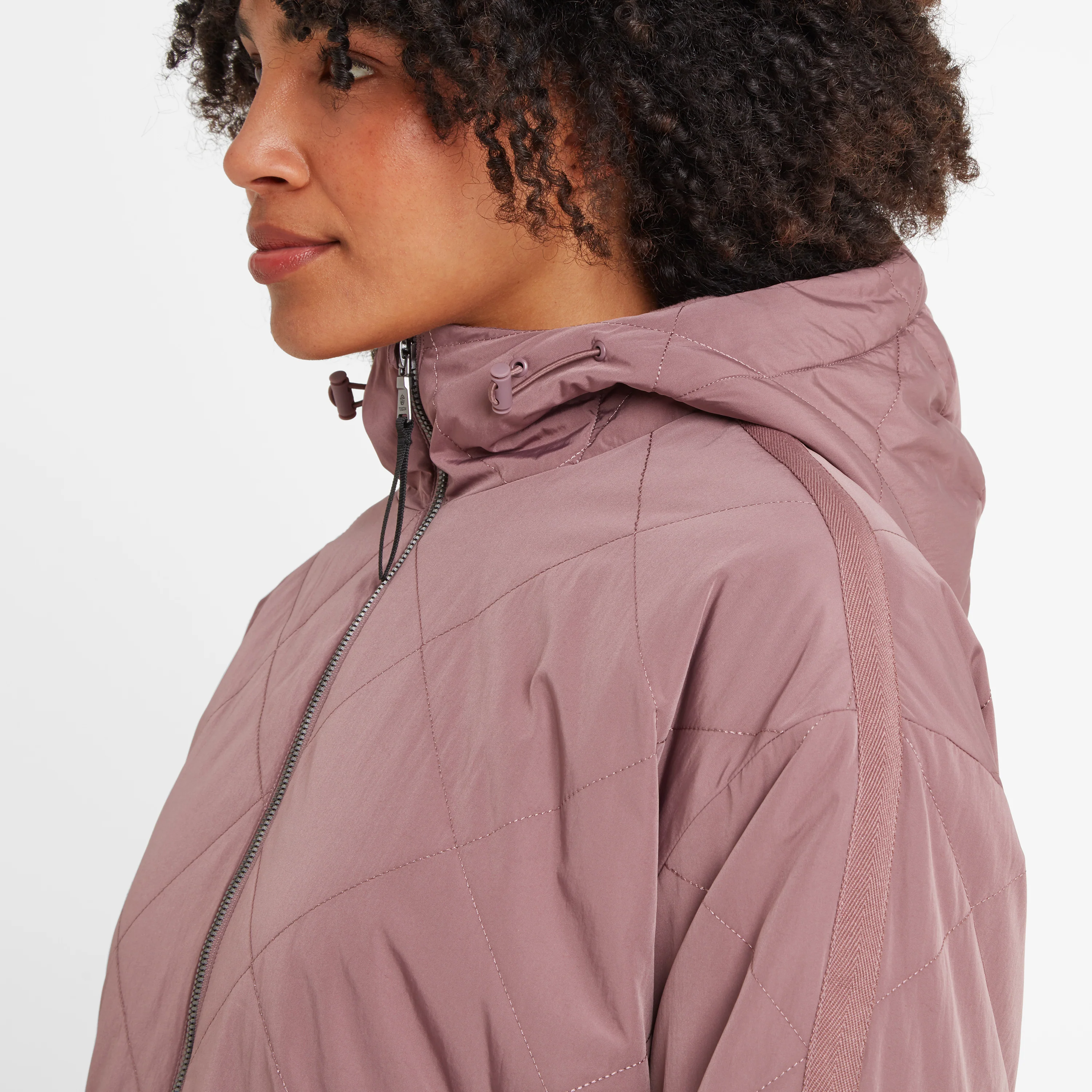 Corlae Womens Oversized Shower Resistant Insulated Jacket - Mauve - Image 6