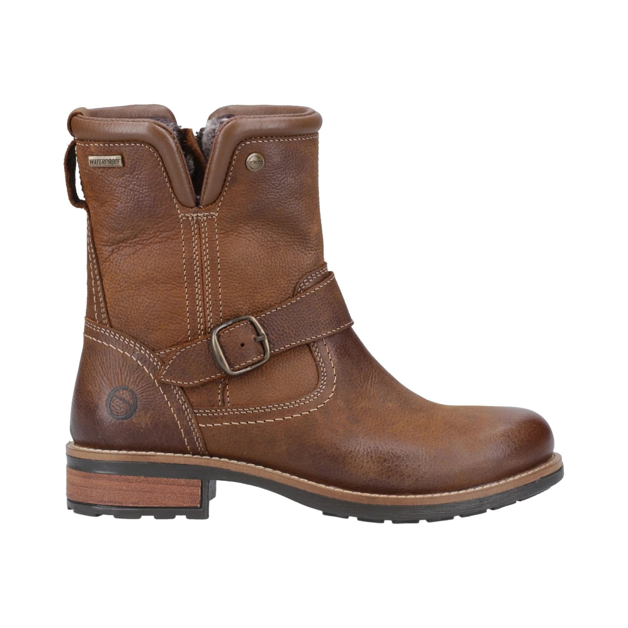 Cotswold Kinsham Womens Ankle Boots - Tan - Image 4