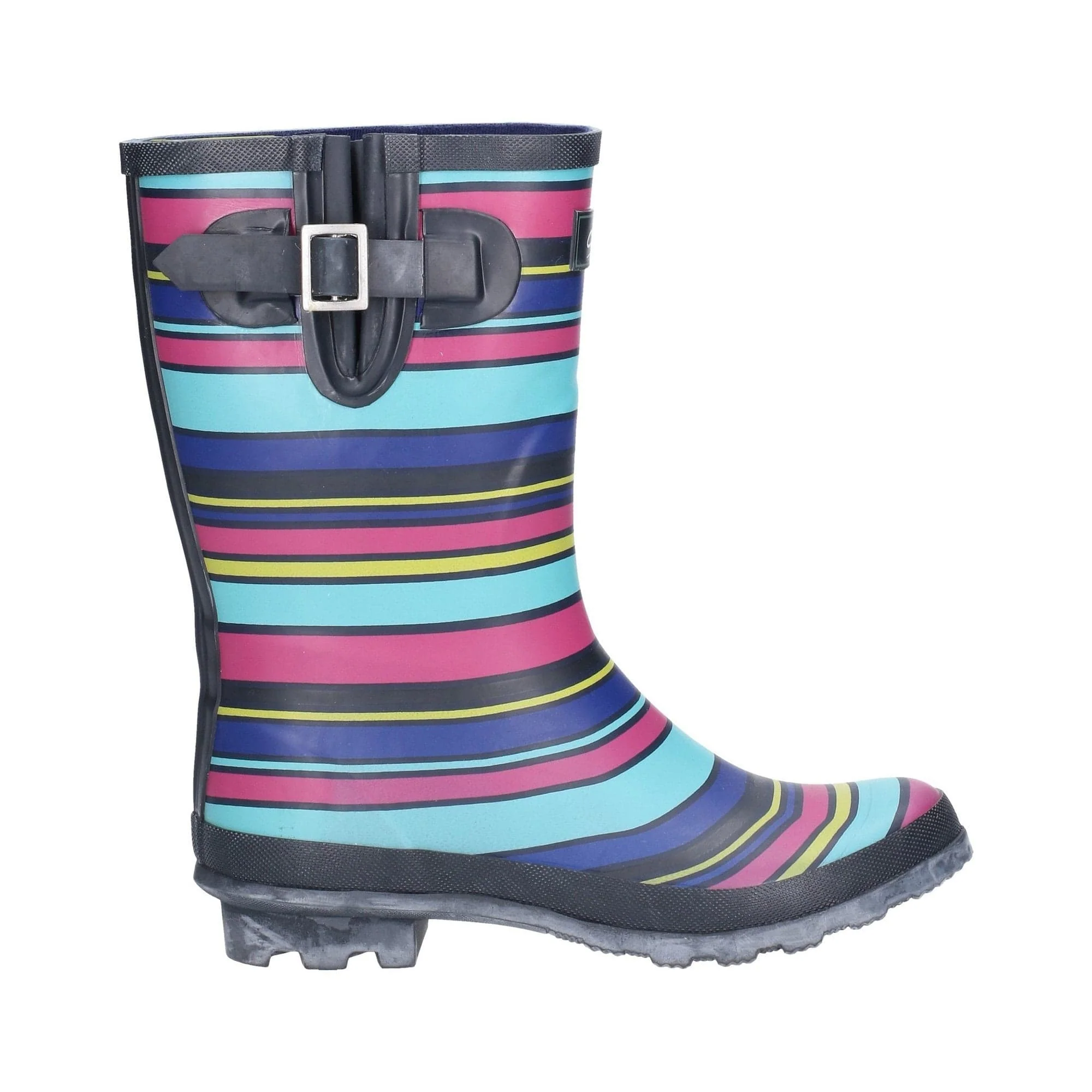 Cotswold Paxford Womens Elasticated Mid Calf Wellington Boots - Stripe Multicoloured - Image 4