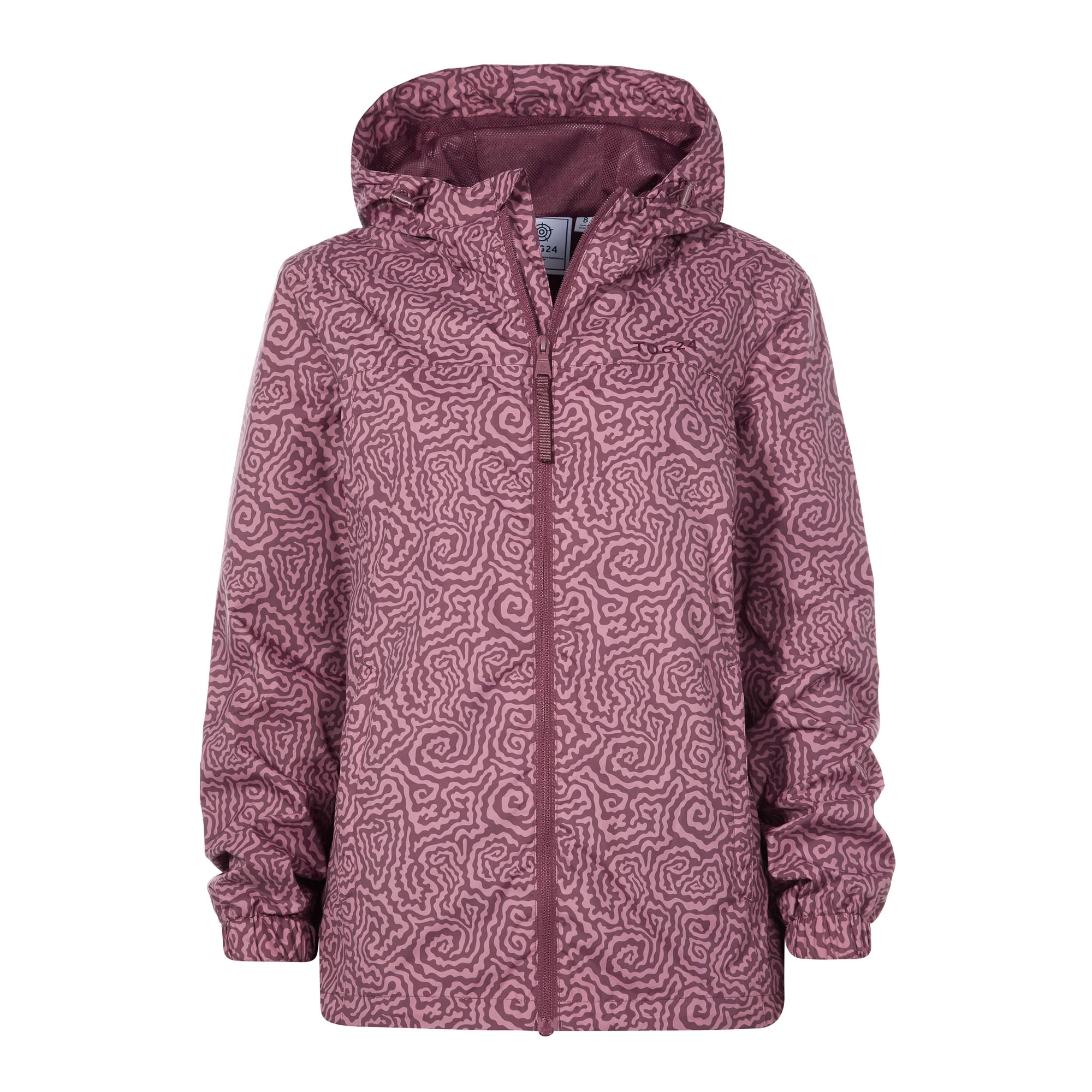 Craven Womens Waterproof Packaway Jacket - Black/Raspberry Wiggle Print - Image 7