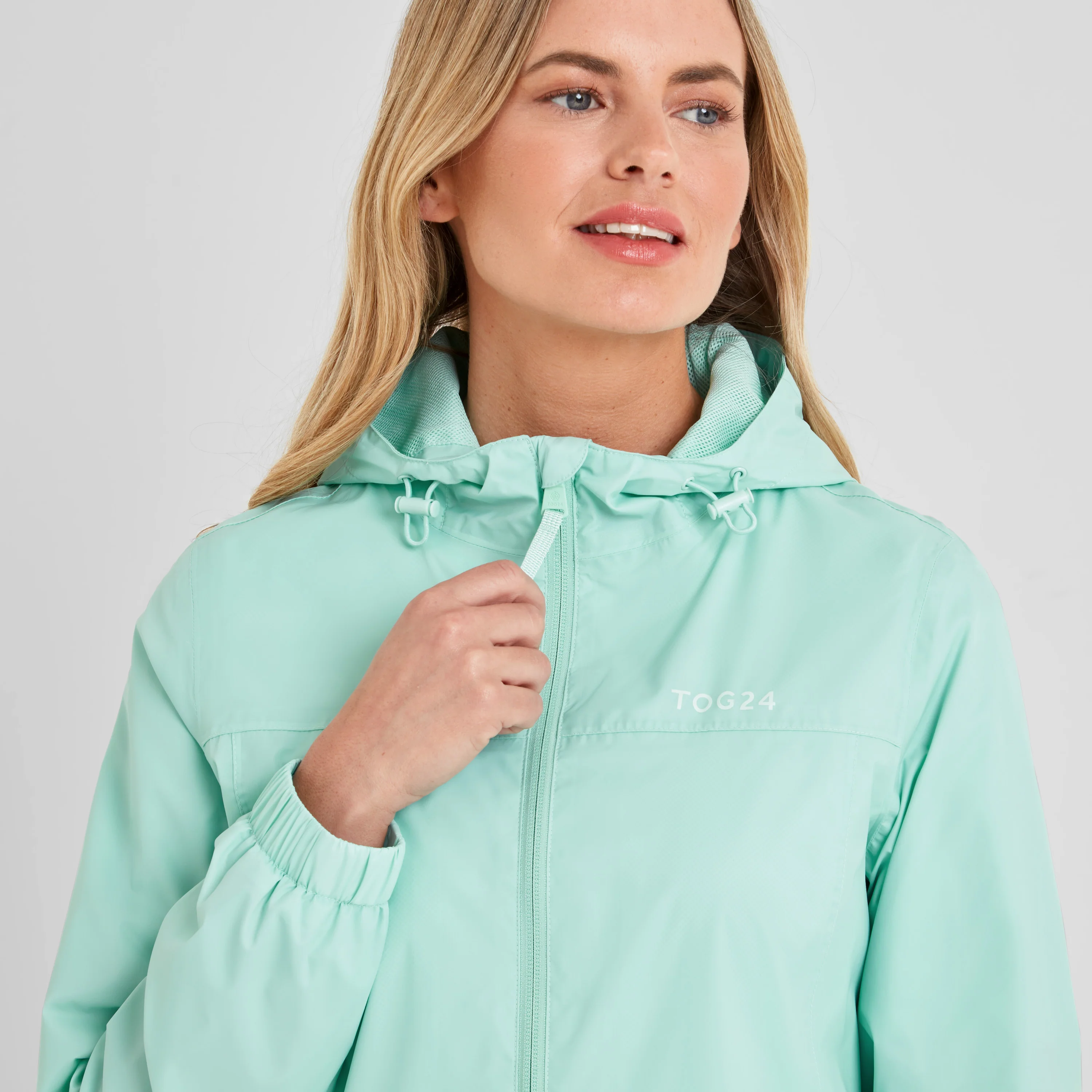 Craven Womens Waterproof Packaway Jacket - Eggshell Blue - Image 5