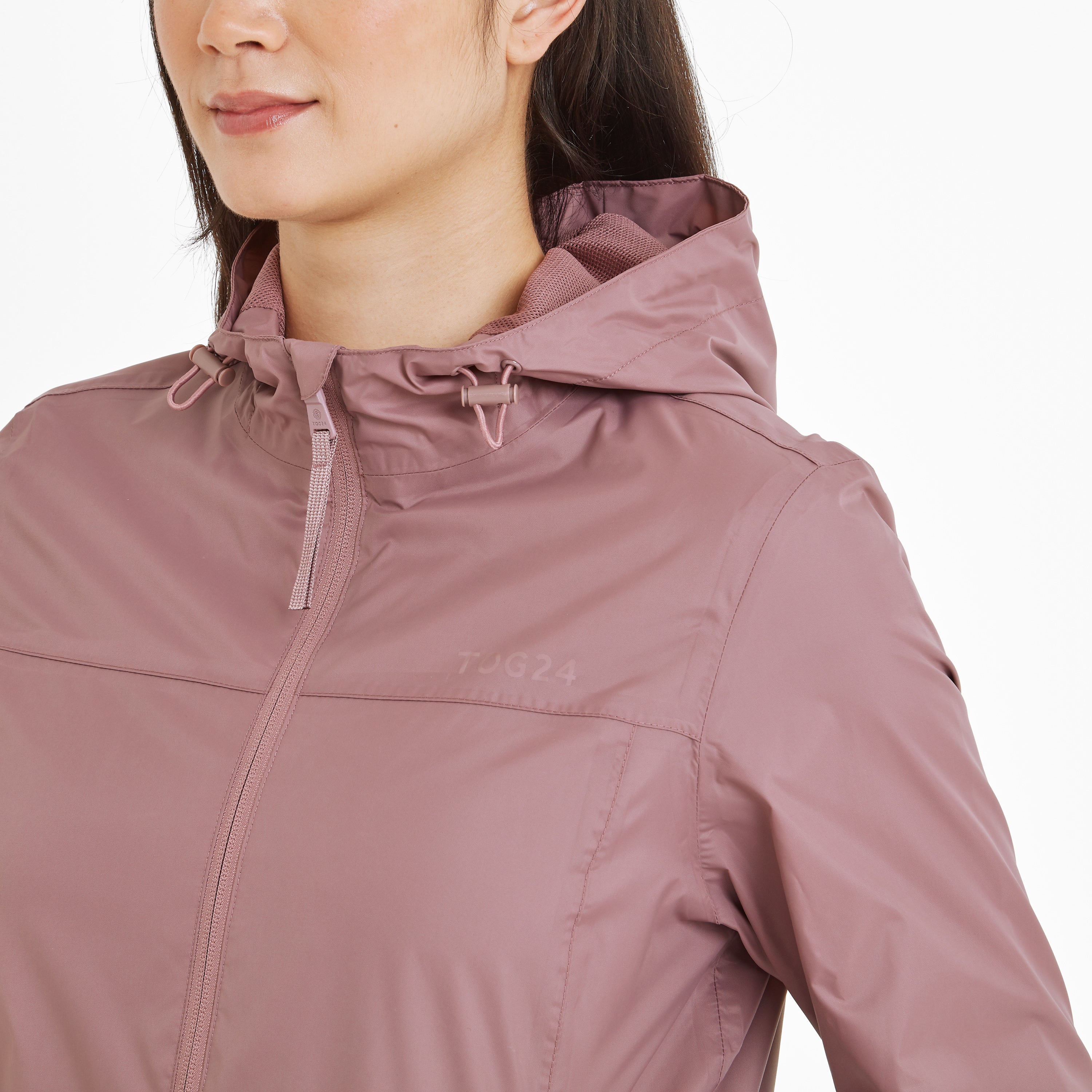 Craven Womens Waterproof Packaway Jacket - Mauve - Image 4