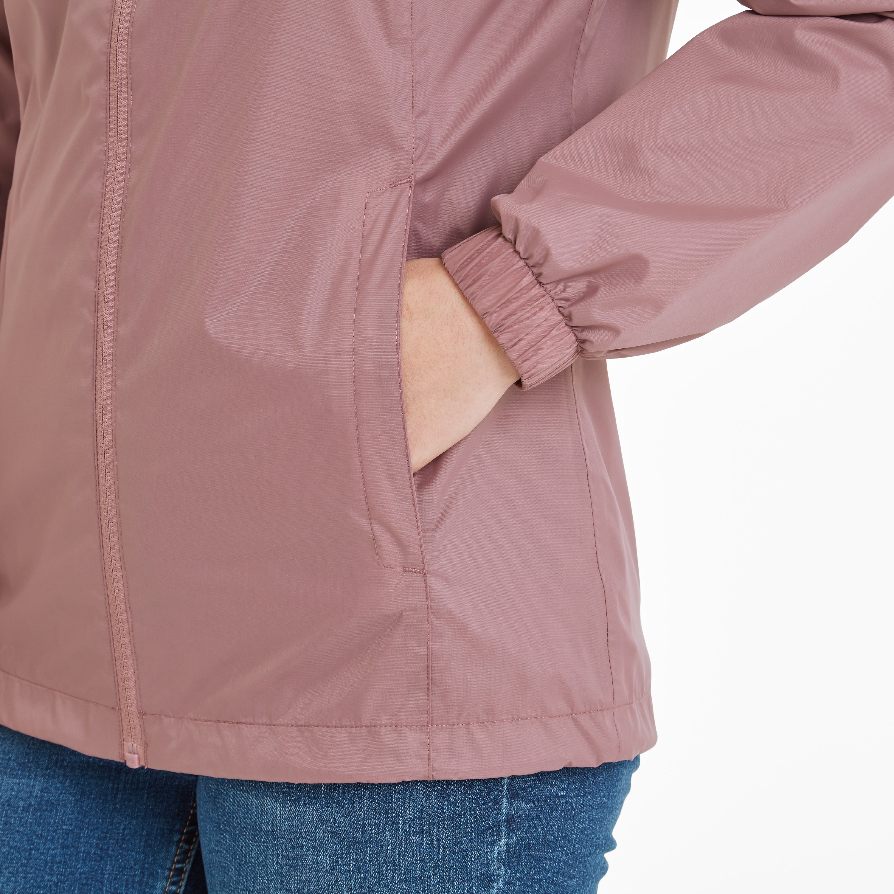 Craven Womens Waterproof Packaway Jacket - Mauve - Image 5