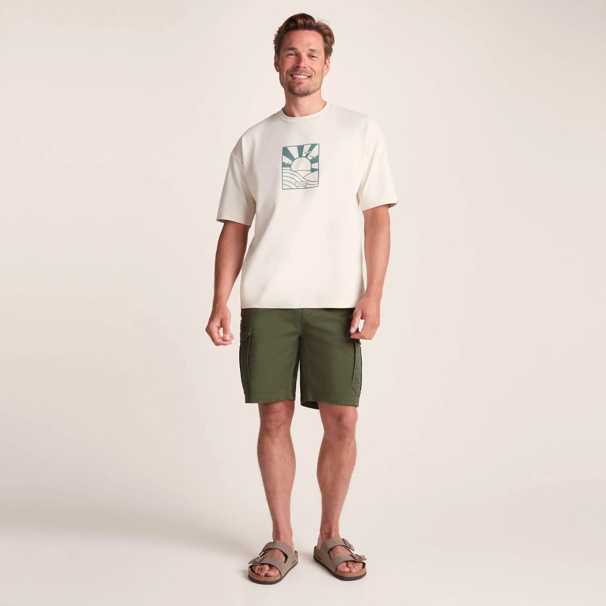 Credo Mens Supersoft Cargo Shorts - Forage Green