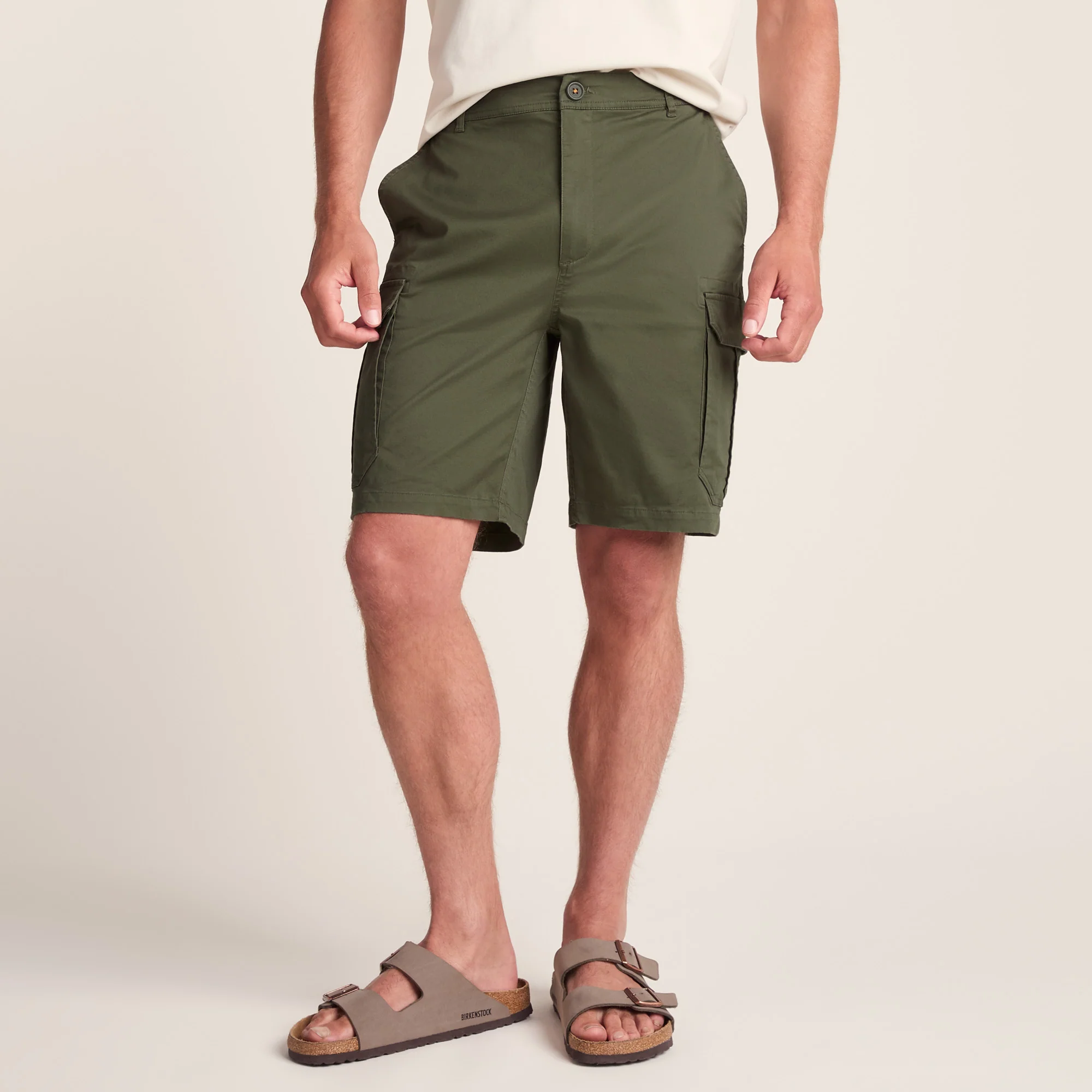 Credo Mens Supersoft Cargo Shorts - Forage Green - Image 2