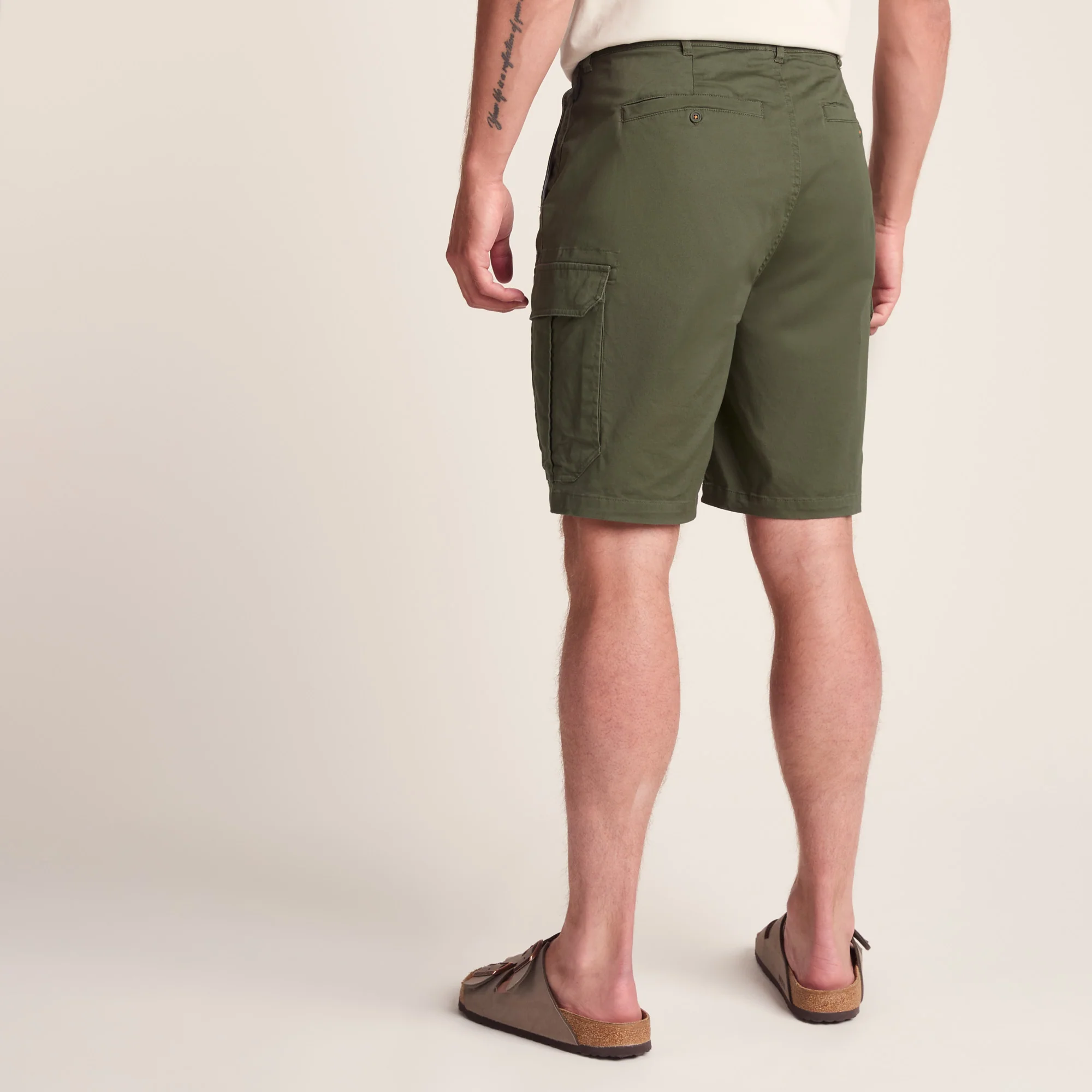Credo Mens Supersoft Cargo Shorts - Forage Green - Image 3