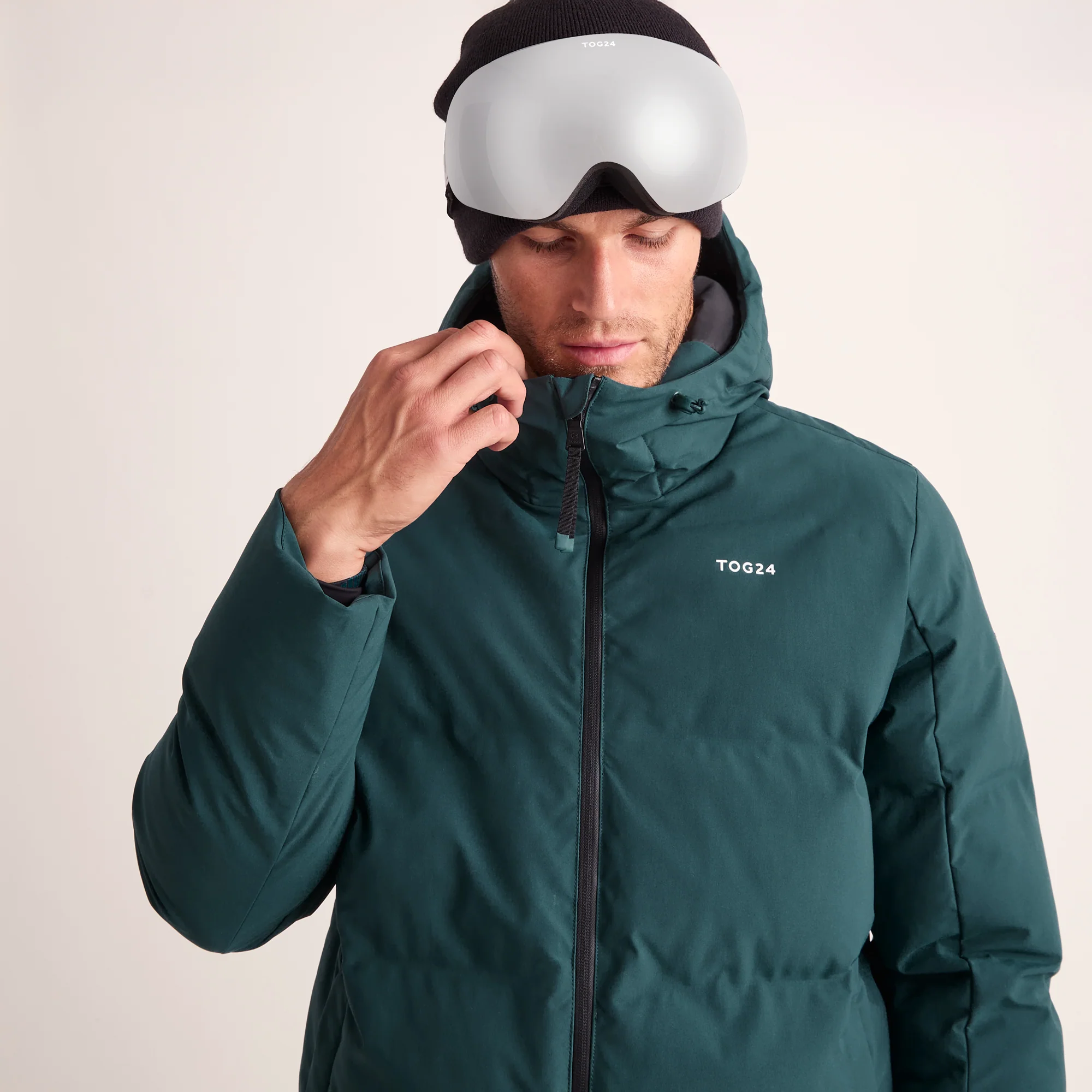 Davos Mens Shower Resistant Insulated Ski Jacket - Dark Turquoise - Image 8