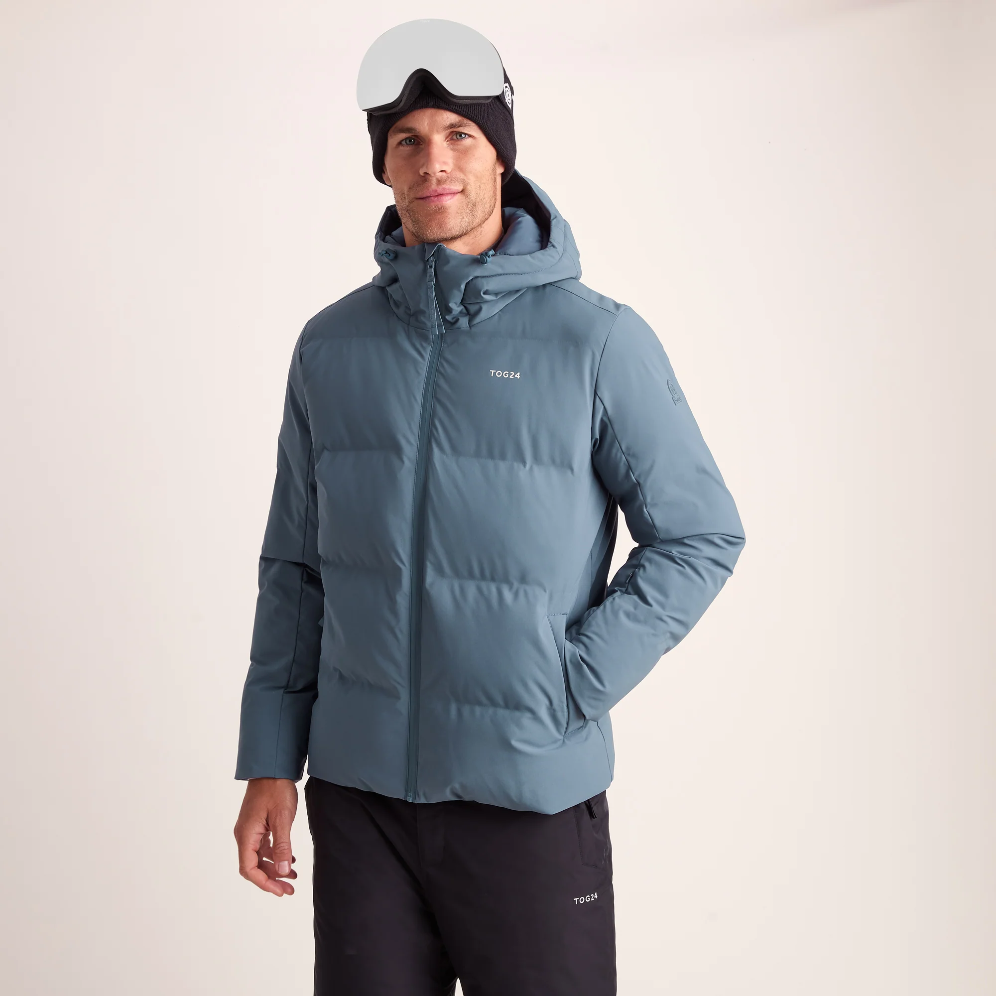 Davos Mens Shower Resistant Insulated Ski Jacket - Fjord Blue