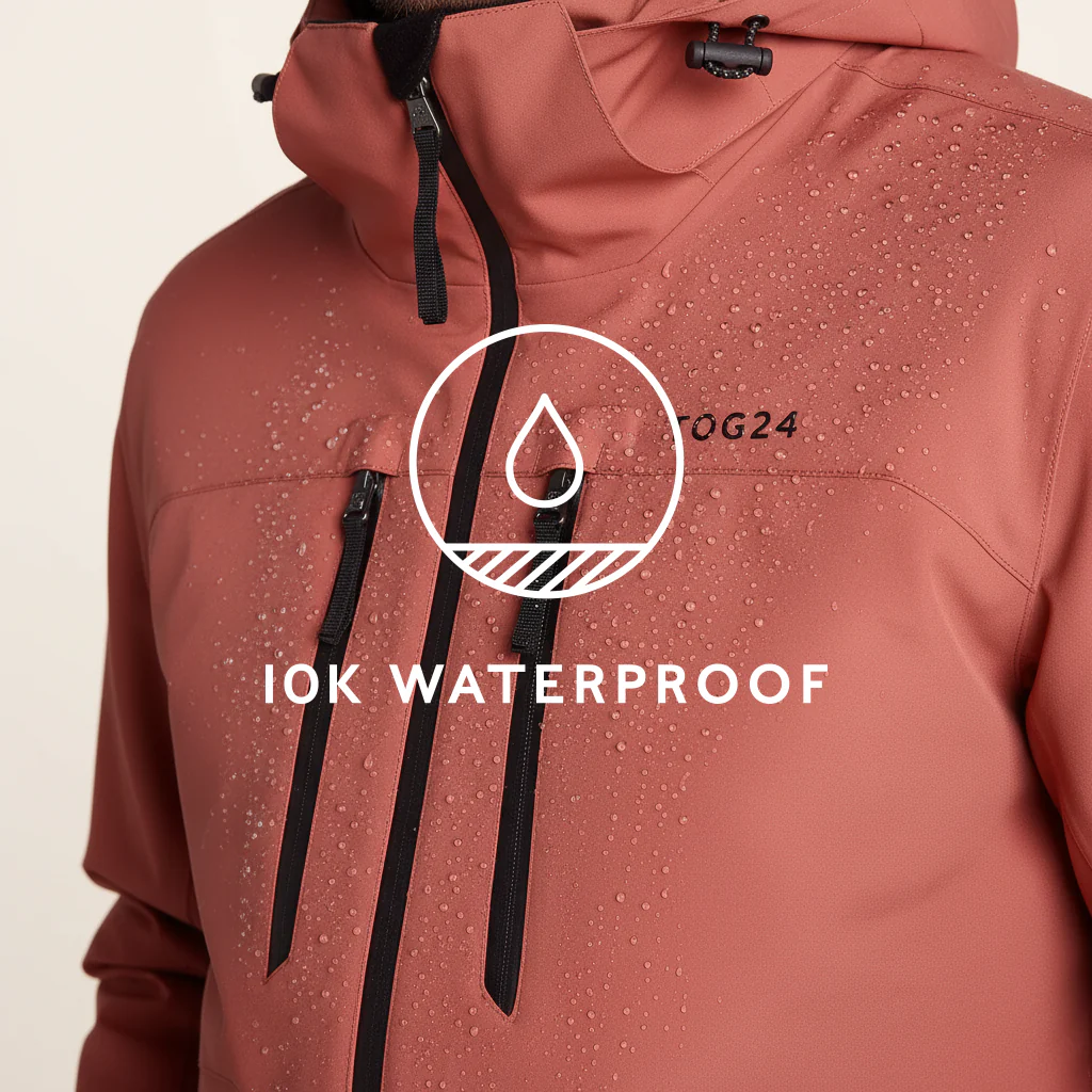 Denton Mens 3-in-1 Waterproof Jacket - Clay - Image 14