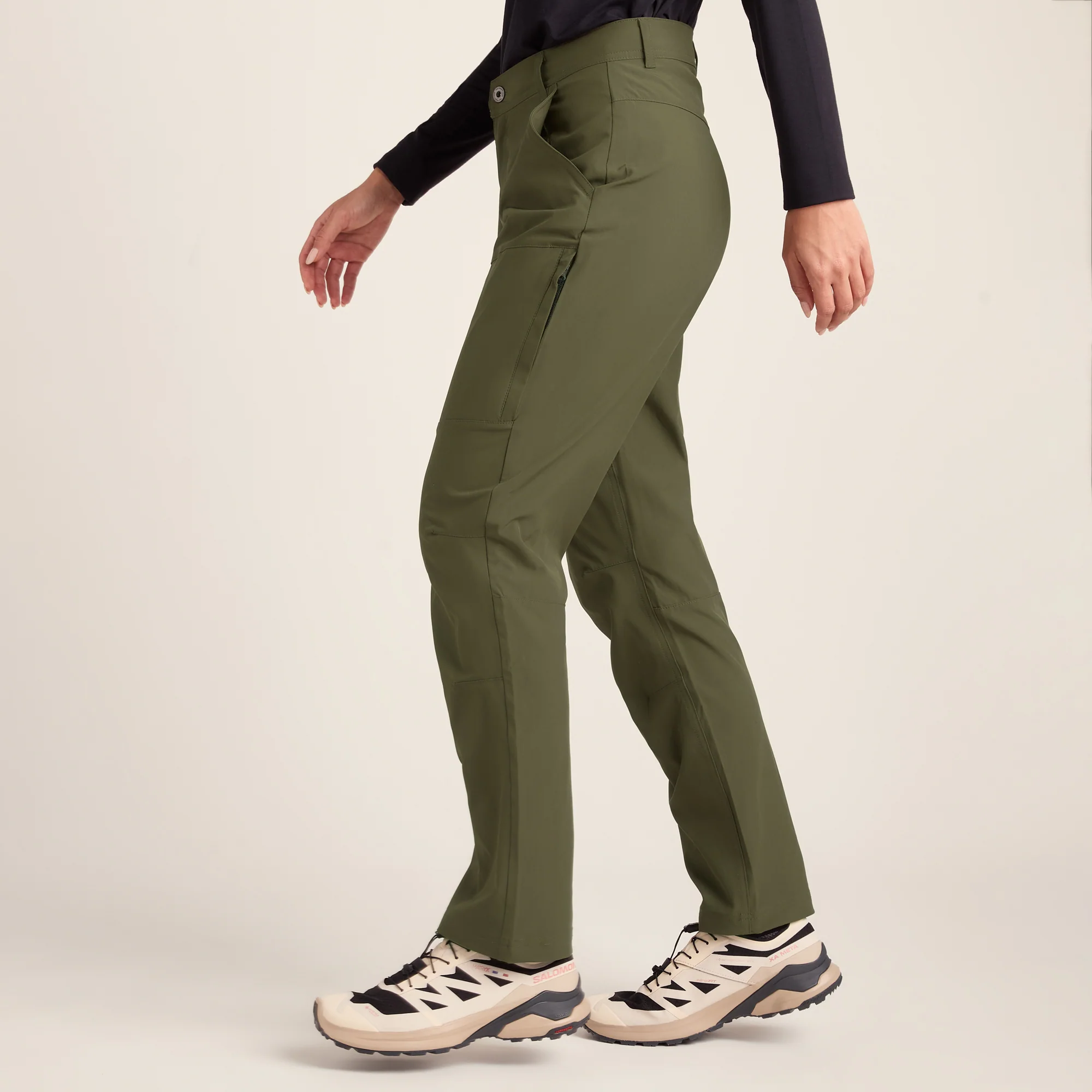 Denver Womens Walking Trousers Long - Khaki - Image 6