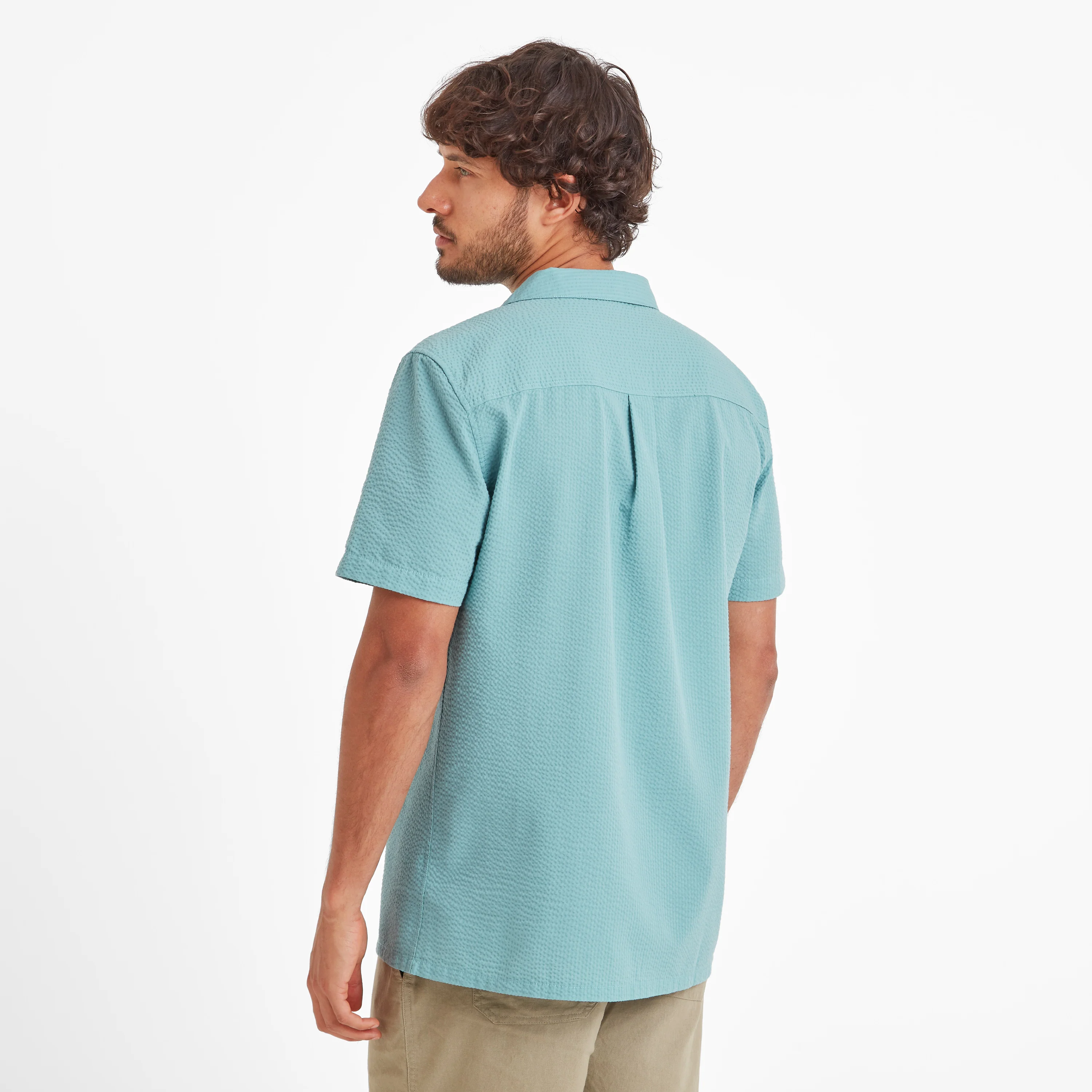 Derek Mens Short Sleeve Supersoft Shirt - Light Sky - Image 2
