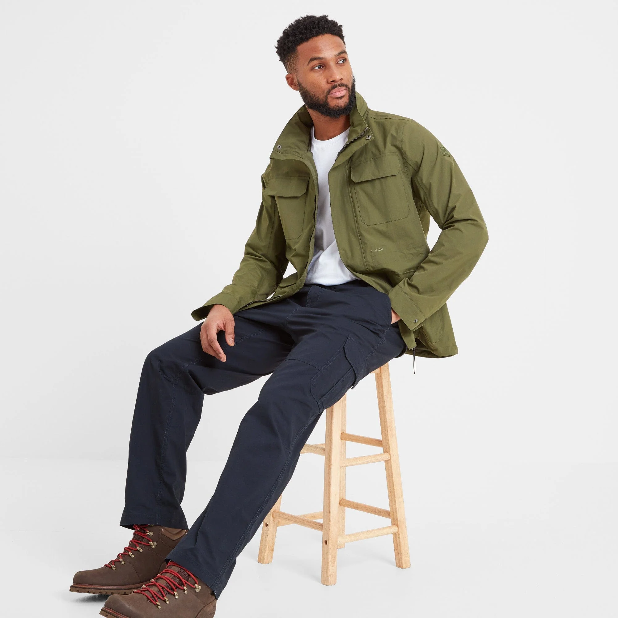Dibden Mens Cargo Trousers Regular - Midnight - Image 7
