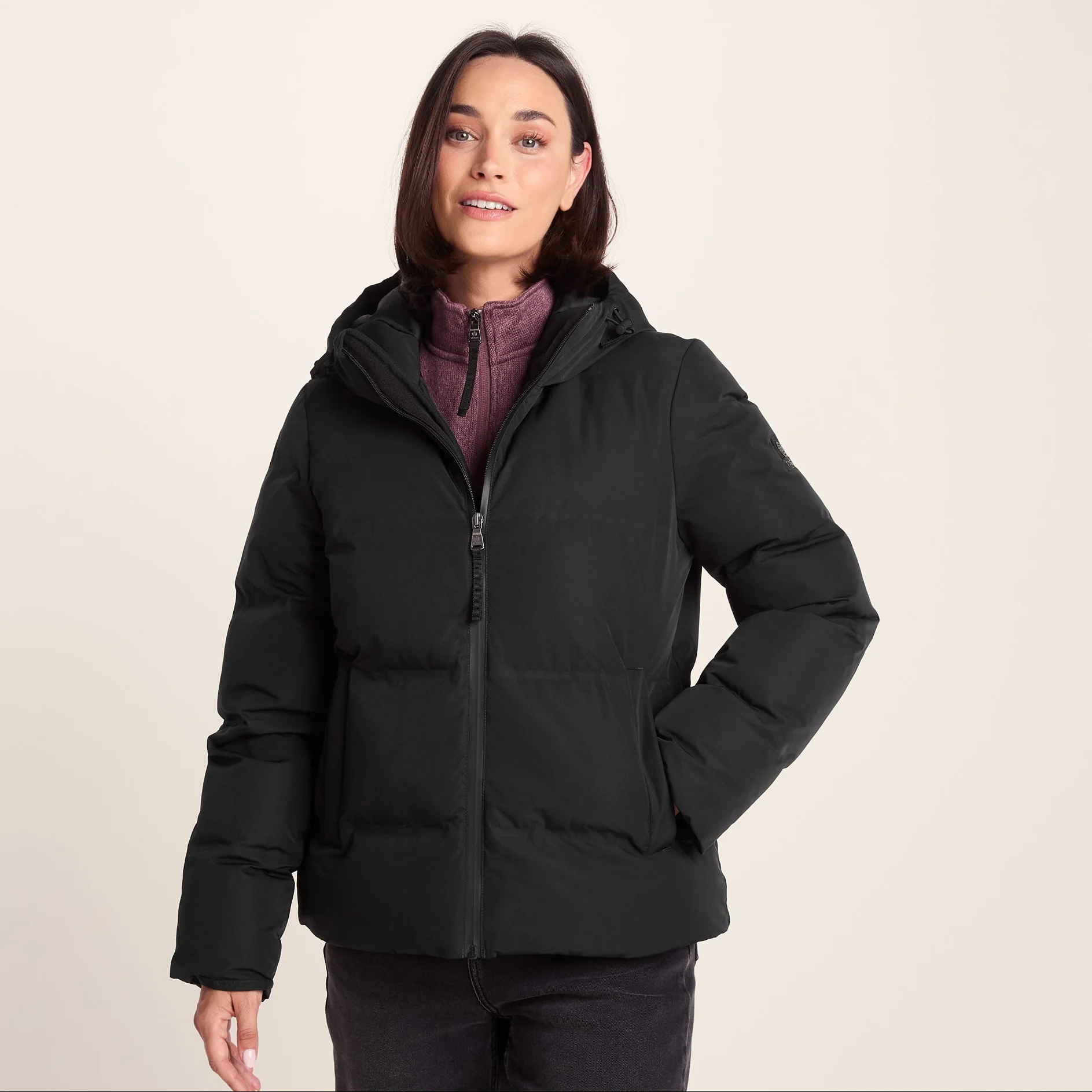 Dina Womens Shower Resistant Insulated Jacket - Black - Image 2