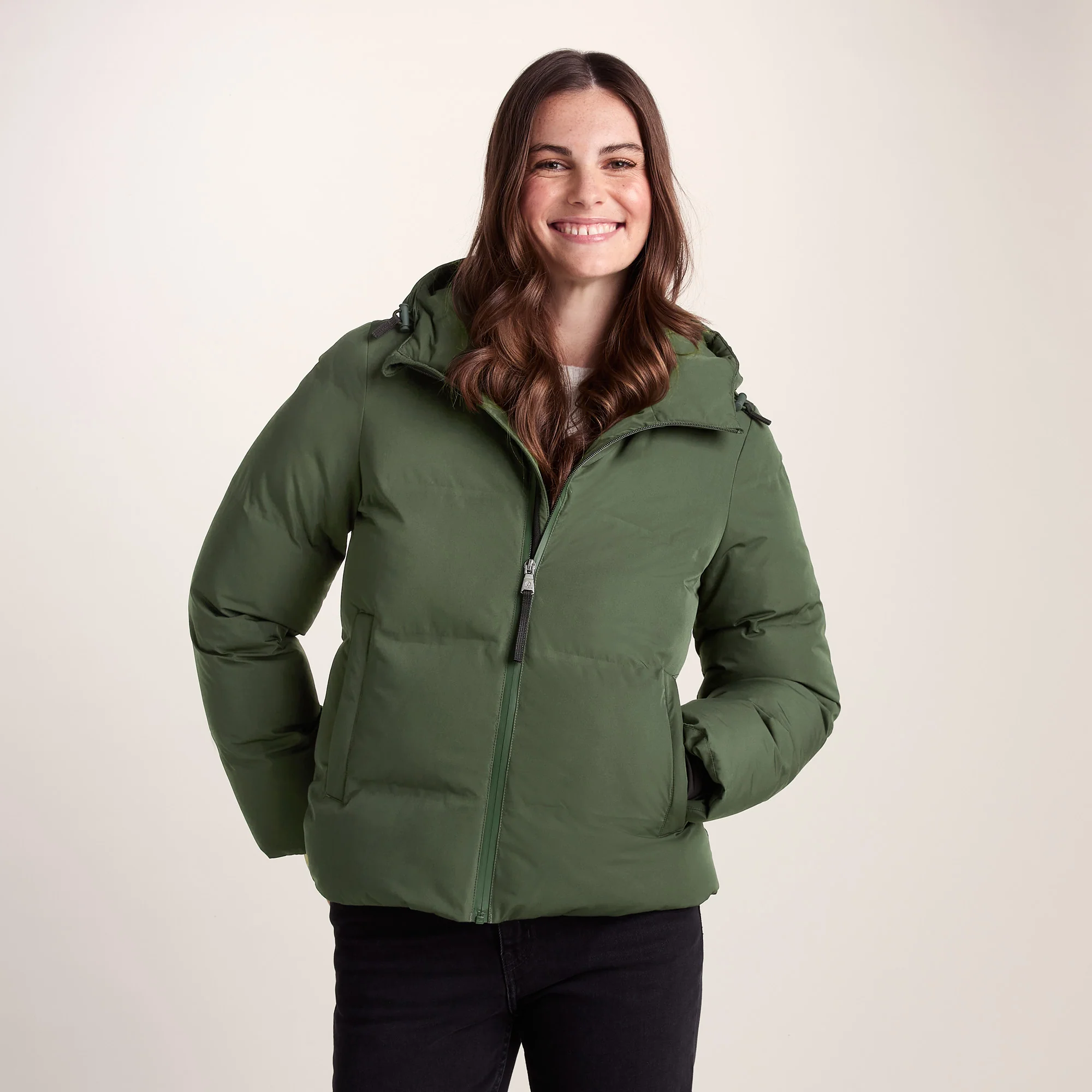 Dina Womens Shower Resistant Insulated Jacket - Dark Green - Image 2