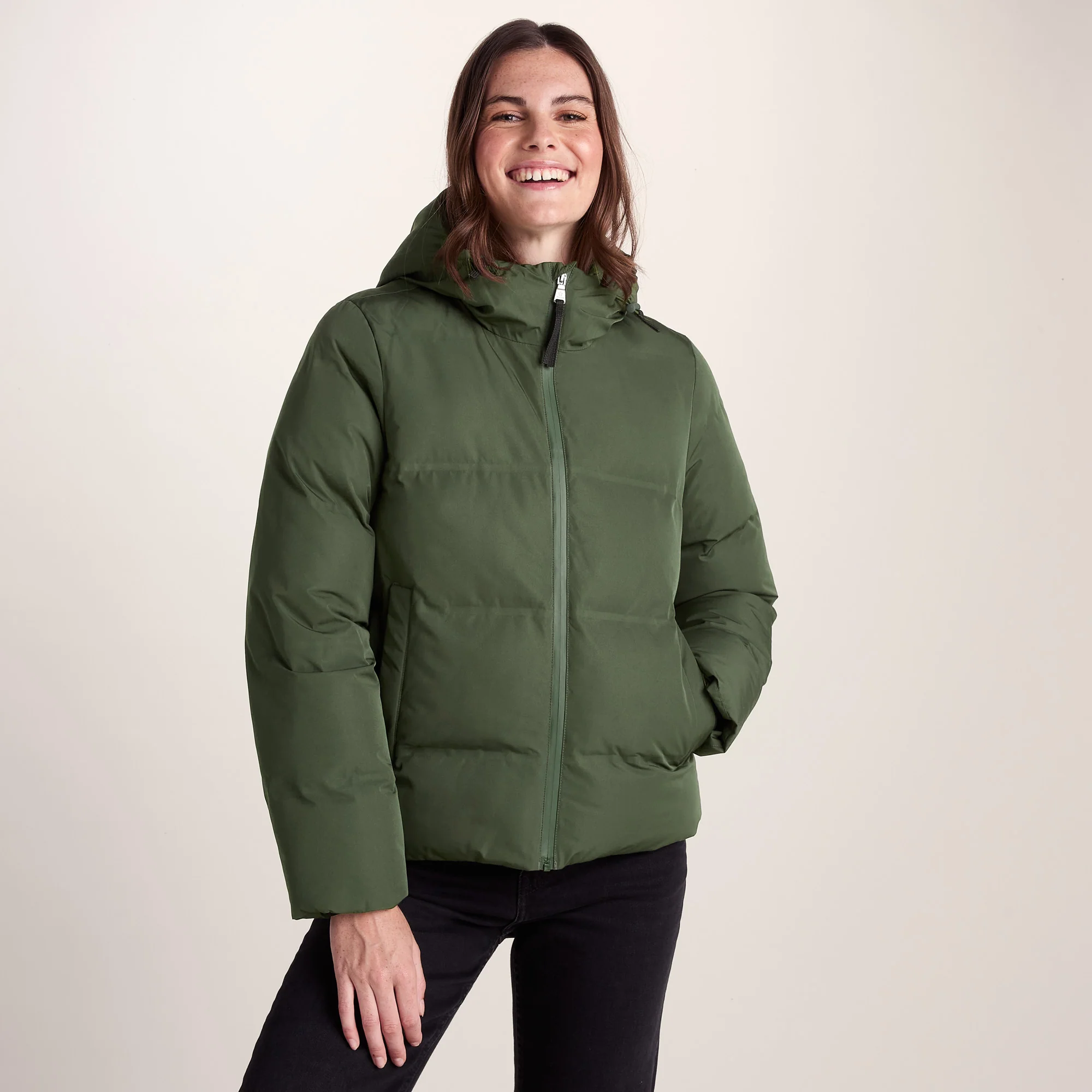 Dina Womens Shower Resistant Insulated Jacket - Dark Green - Image 4