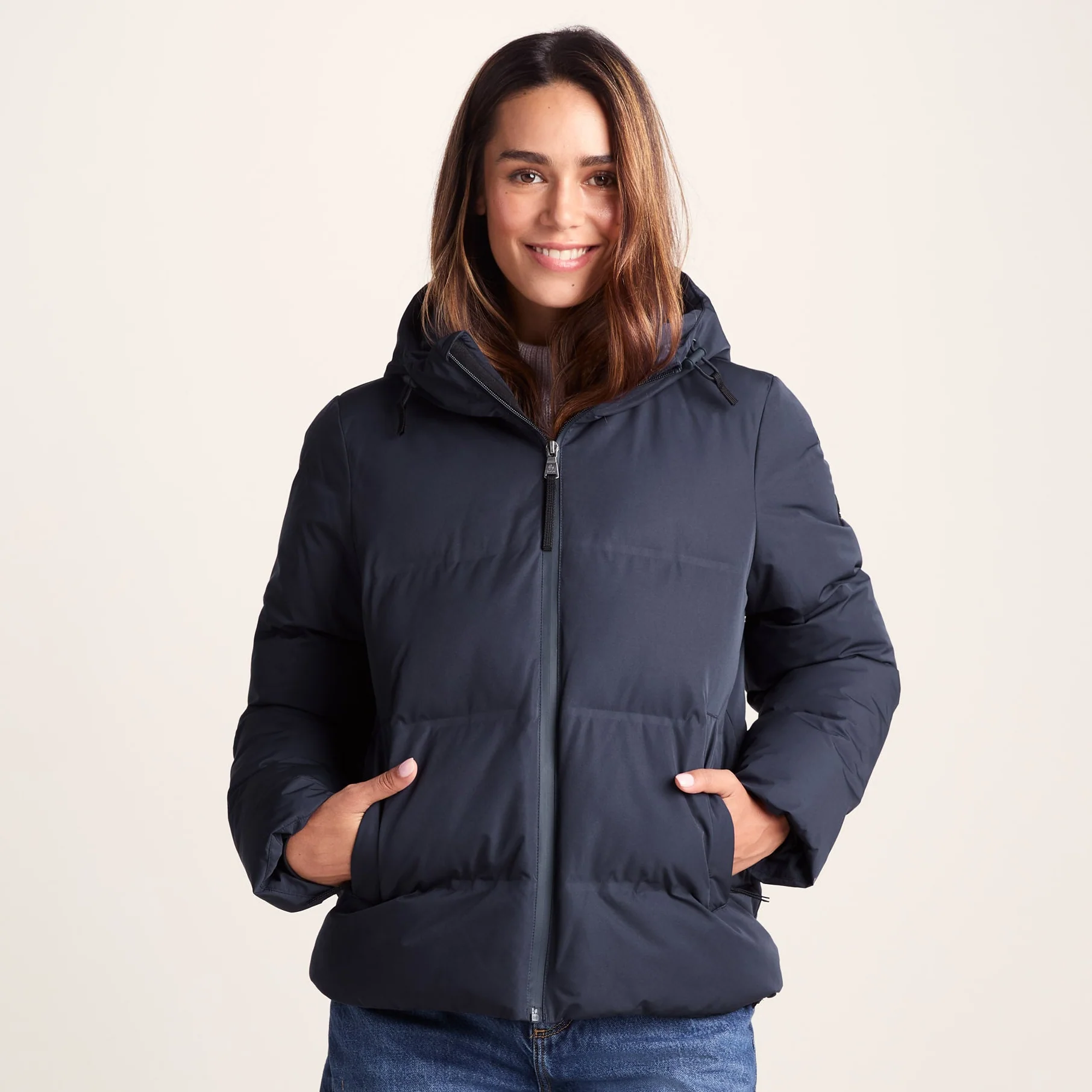 Dina Womens Shower Resistant Insulated Jacket - Dark Indigo - Image 2
