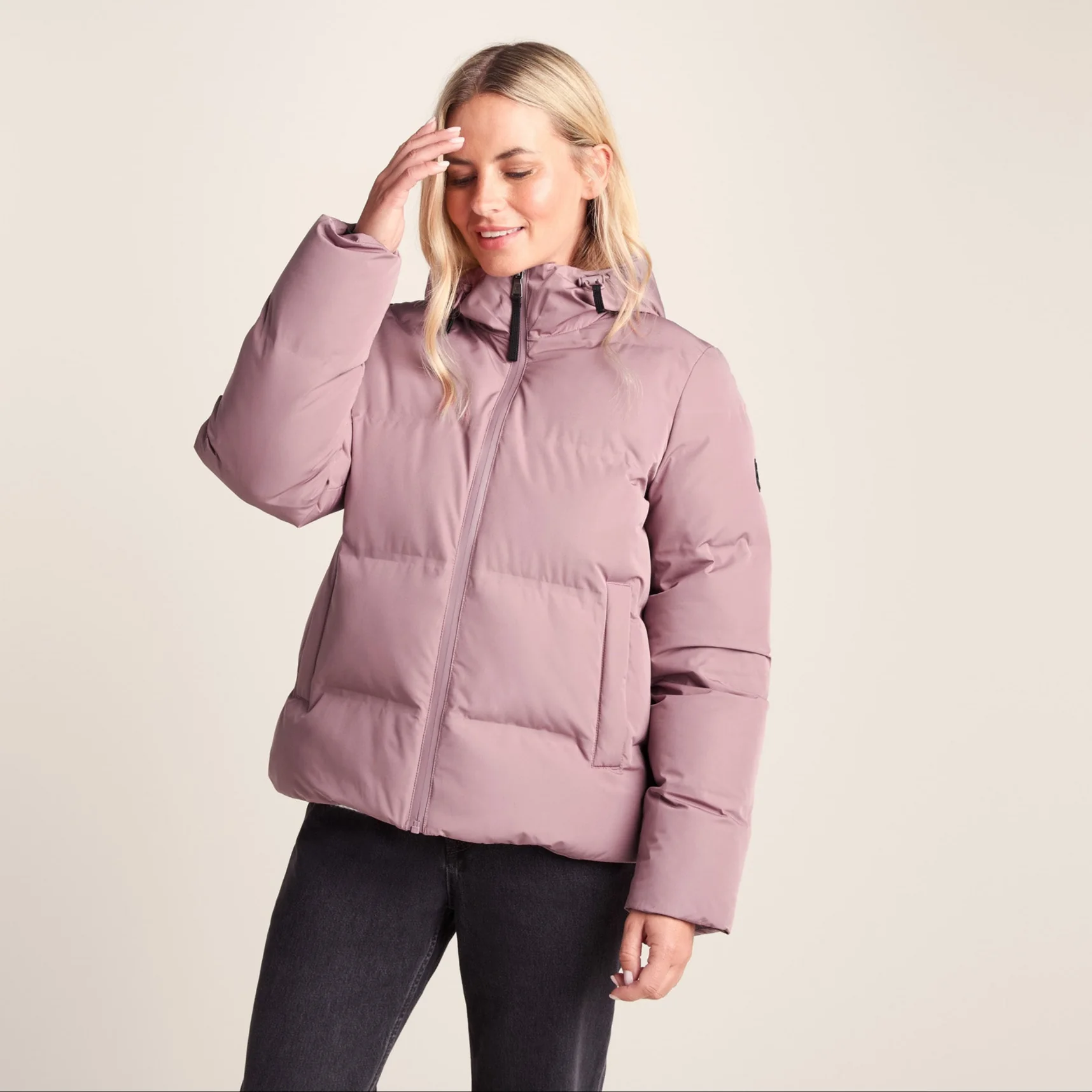 Dina Womens Shower Resistant Insulated Jacket - Mauve - Image 2