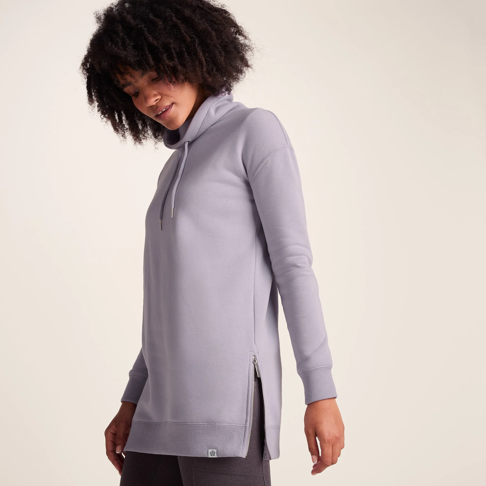 Drakeford Womens Supersoft Longline Sweat - Lavender Grey - Image 5