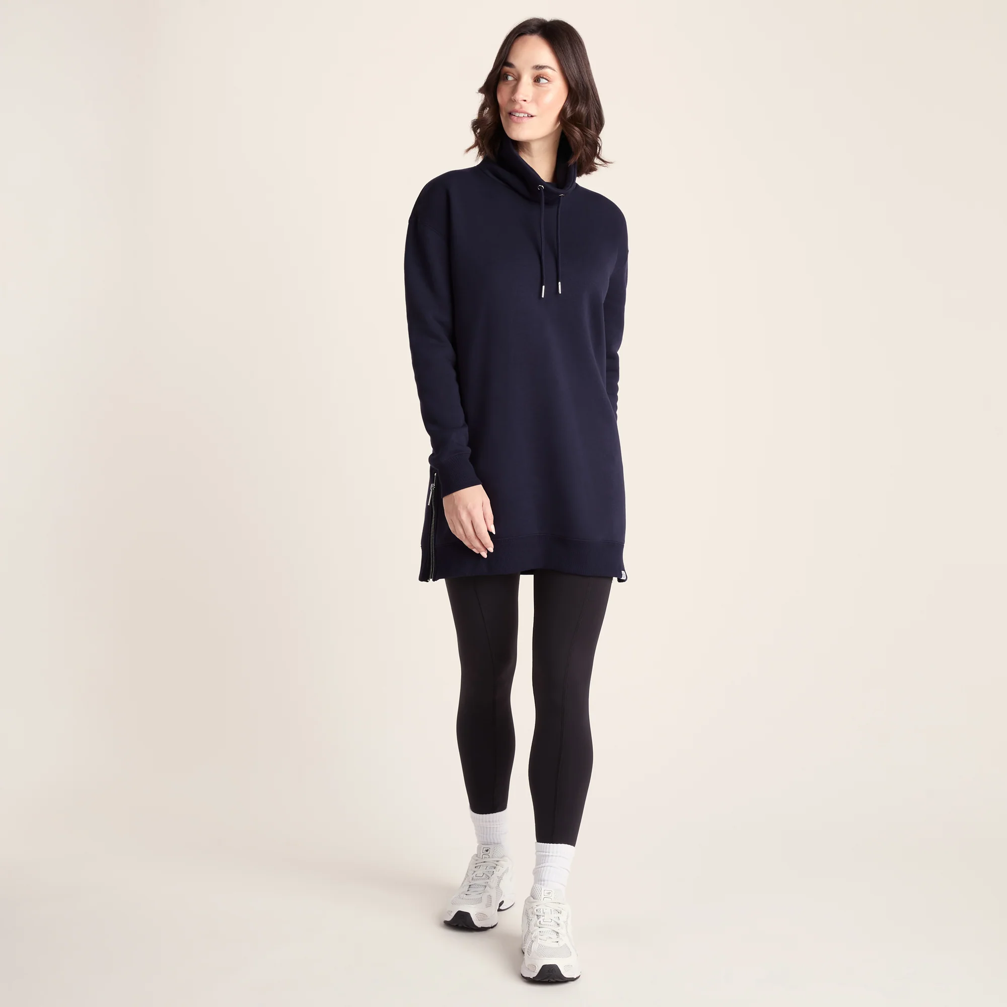 Drakeford Womens Supersoft Longline Sweat - Oxford Blue - Image 2