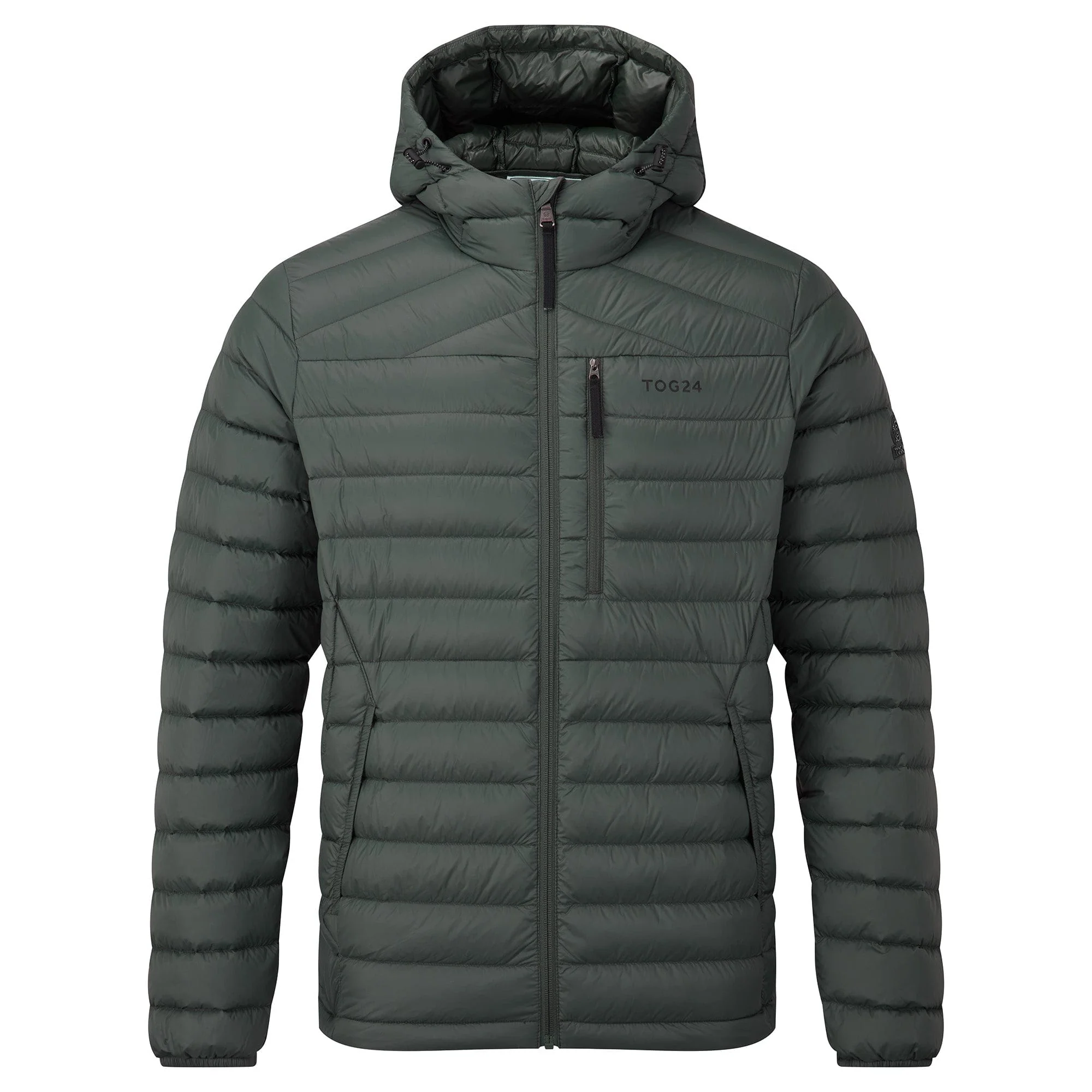 Drax Mens Hooded Down Jacket - Pine Green - Image 6