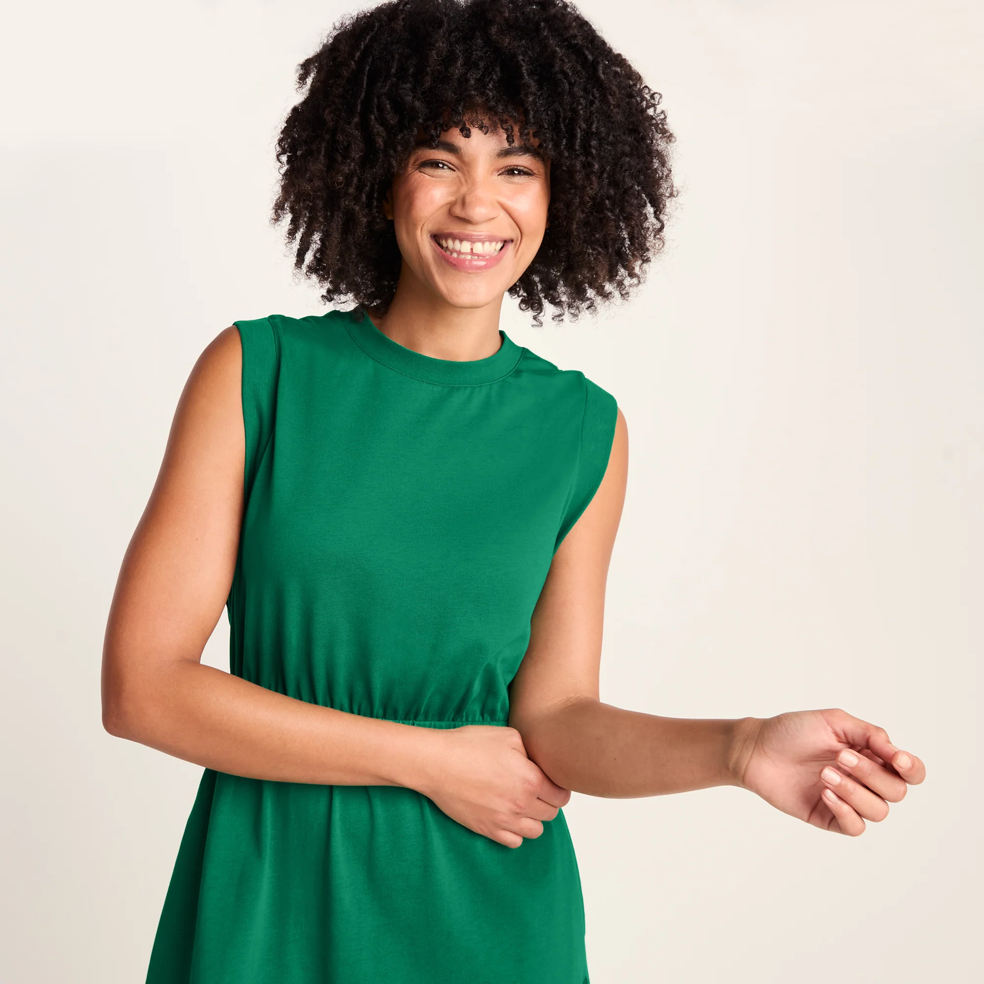 Ebony Womens Supersoft Dress - Green - Image 5