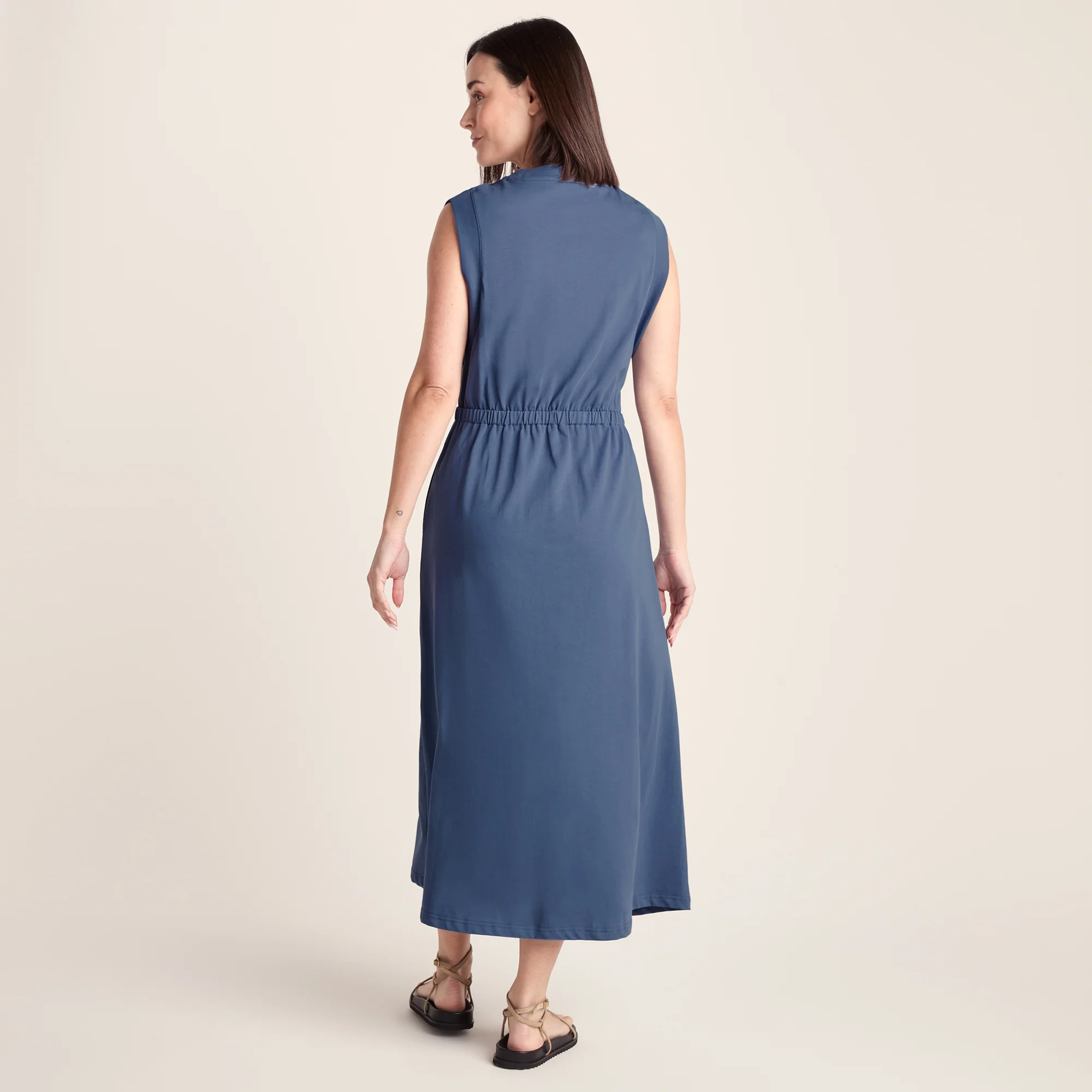 Ebony Womens Supersoft Dress - Smokey Blue - Image 3
