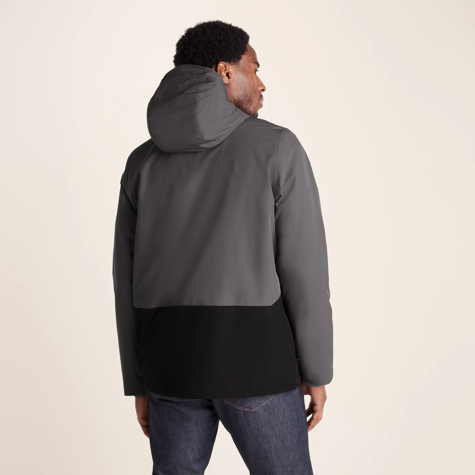 Ellon Mens Waterproof Jacket - Black/Deep Slate - Image 4