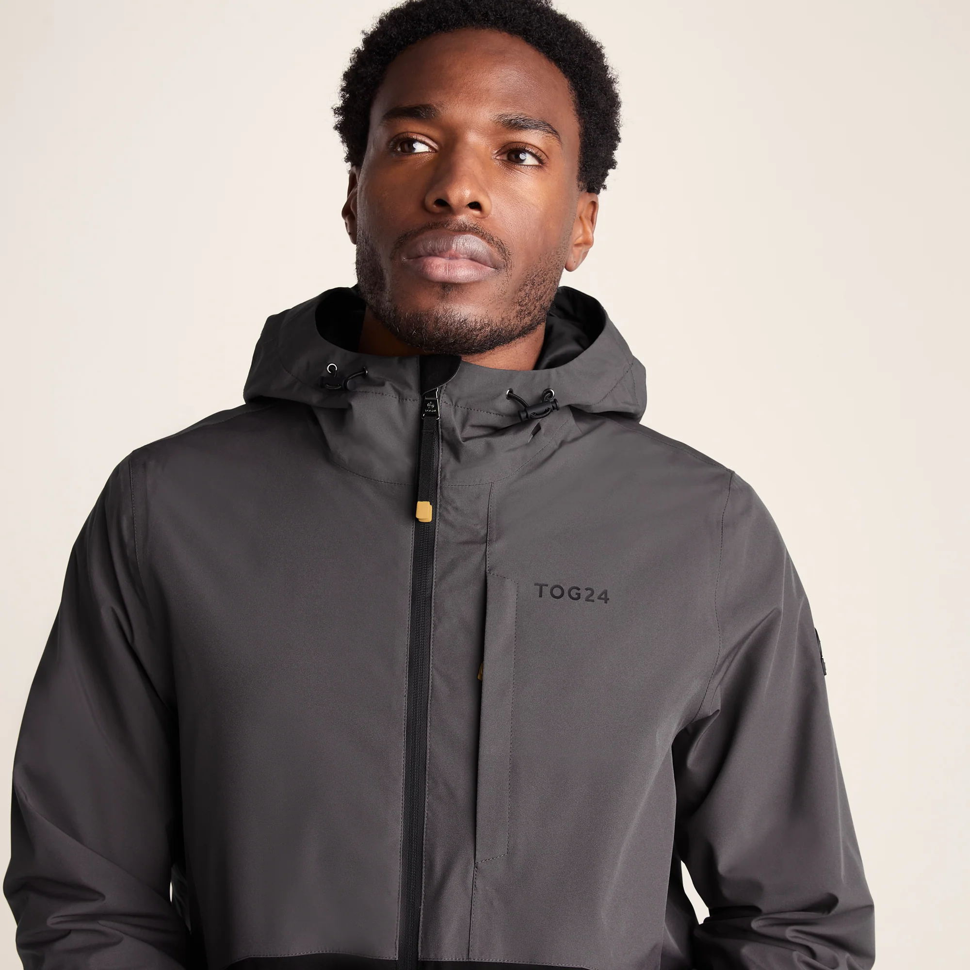 Ellon Mens Waterproof Jacket - Black/Deep Slate - Image 5