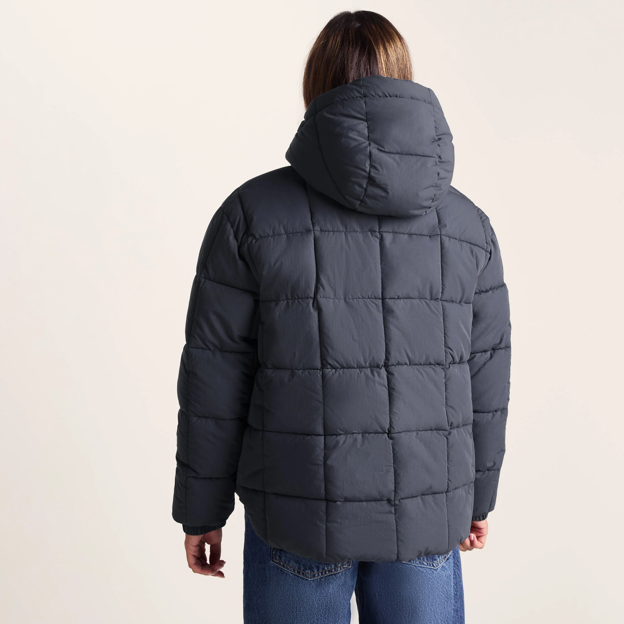 Else Womens Oversized Shower Resistant Heavy Padded Jacket - Washed Blue - Image 9