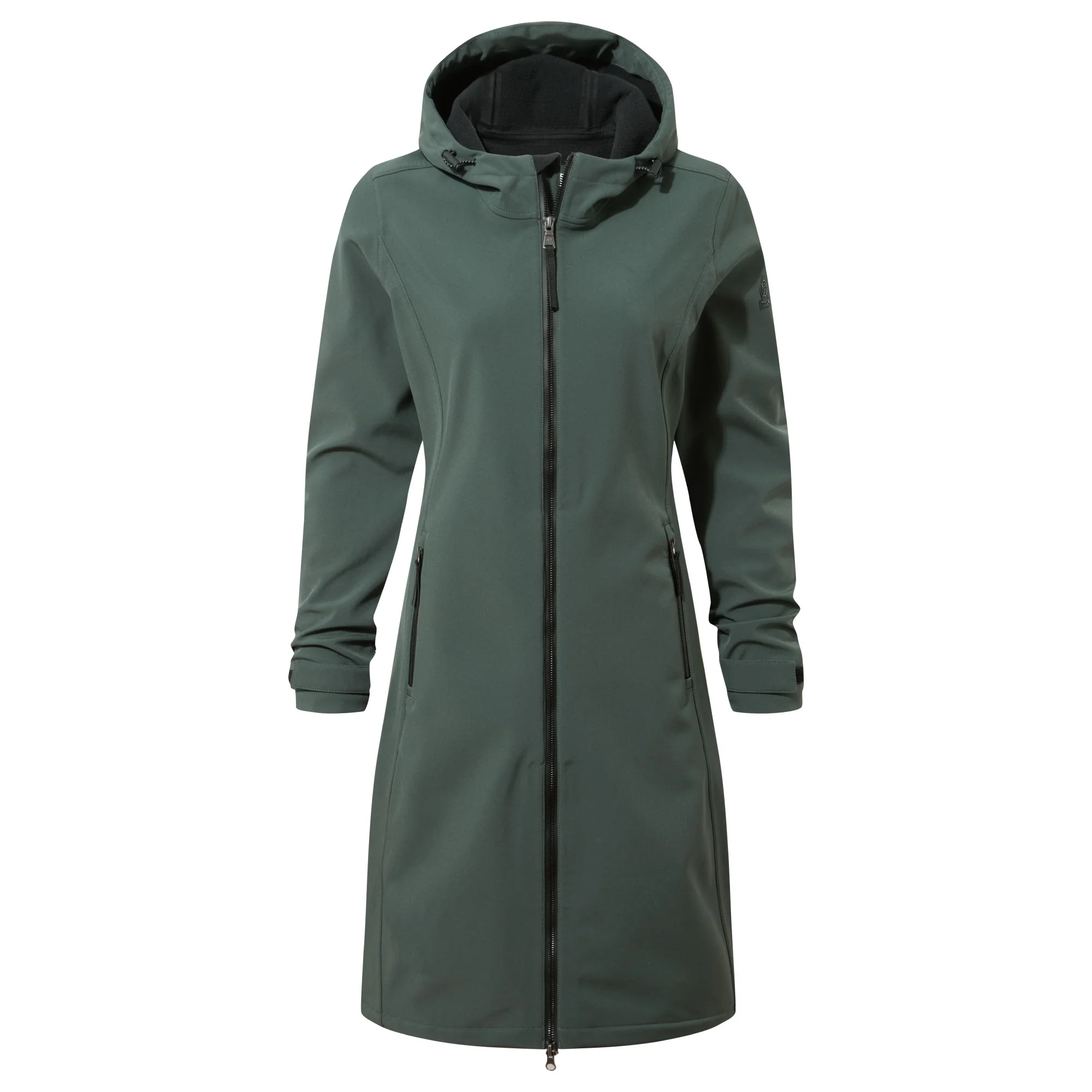 Enya Womens Longline Waterproof Softshell Jacket - Racing Green - Image 8