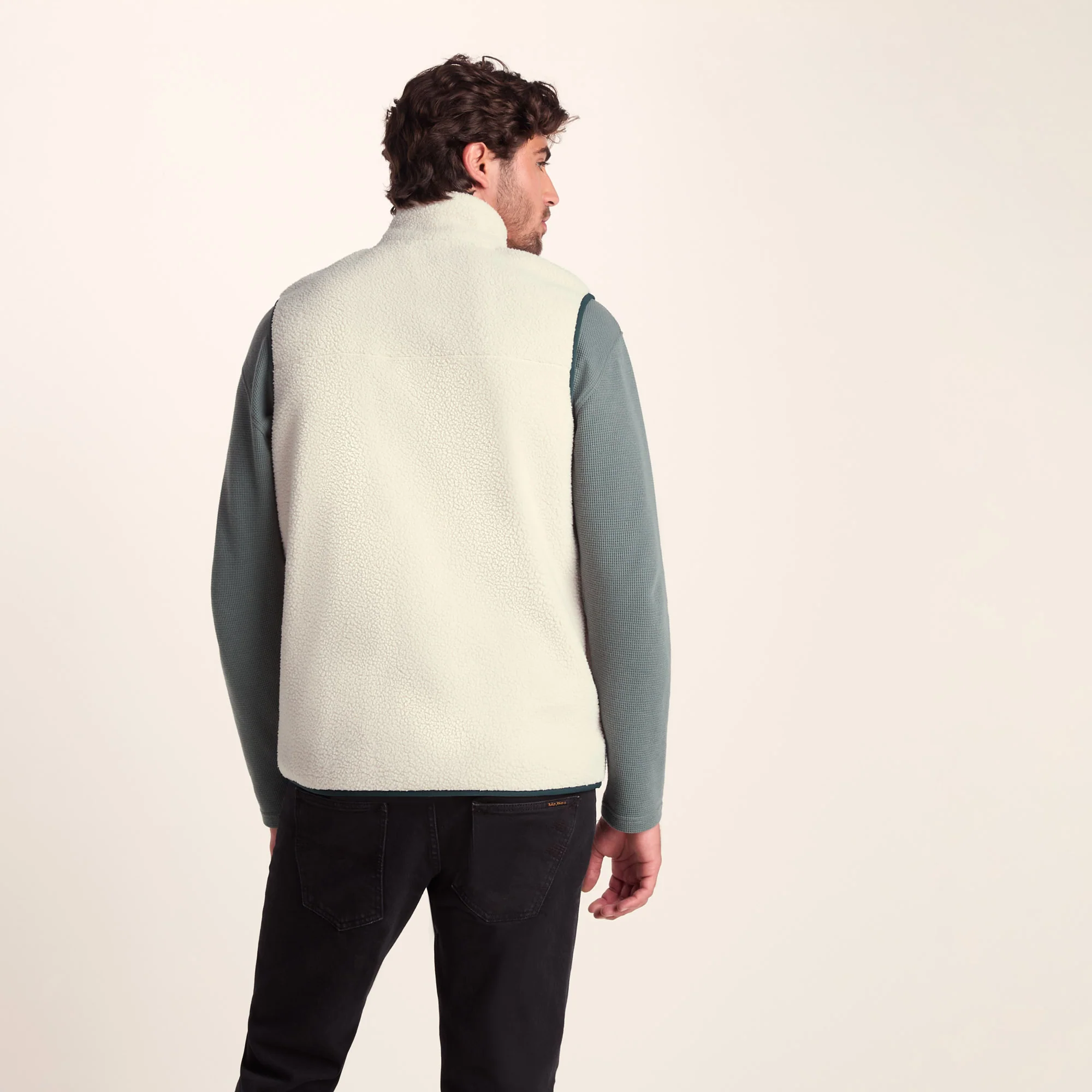Evan Mens Sherpa Gilet - Warm Cloud - Image 4