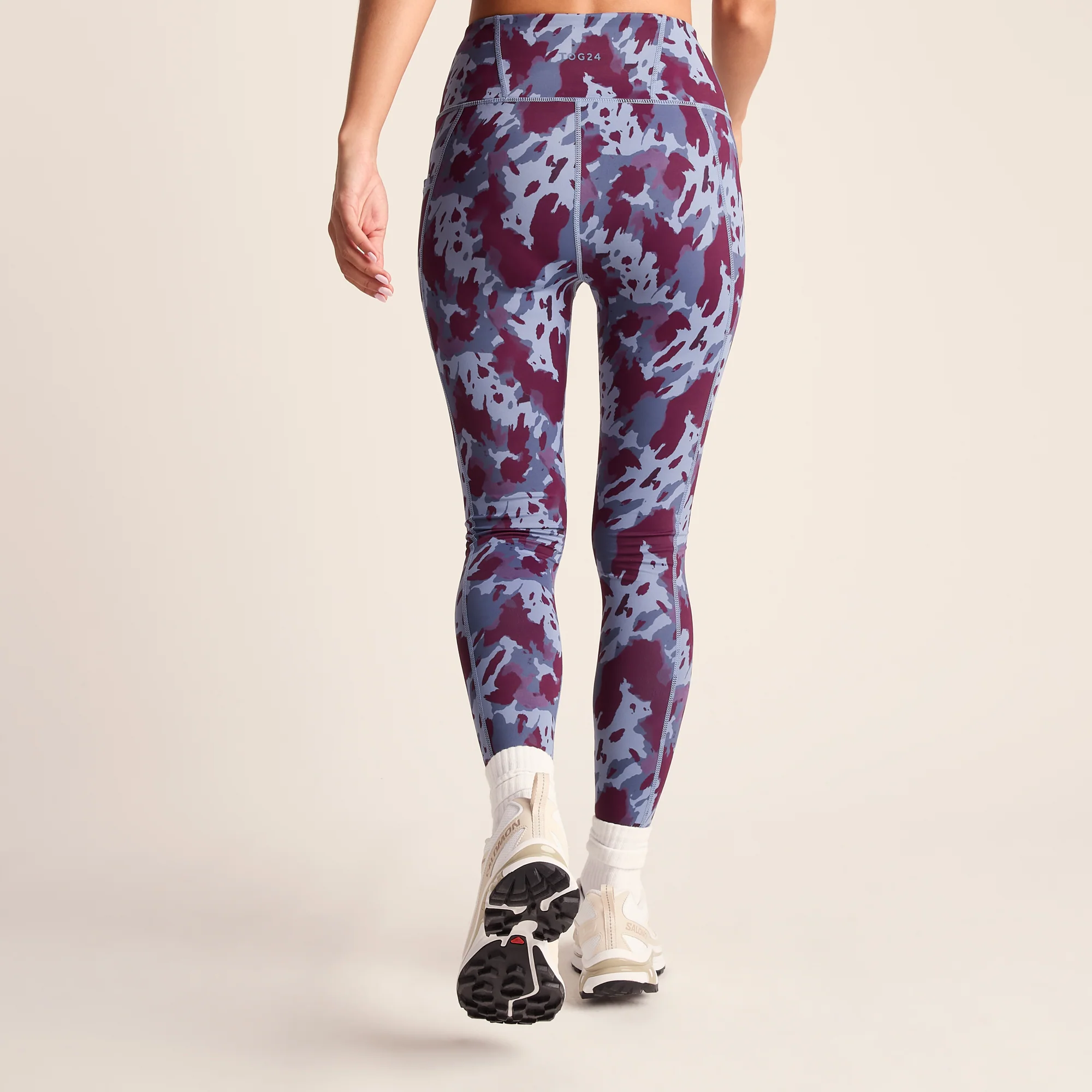Farby Womens Breathable Performance Leggings - Smokey Blue Print - Image 3