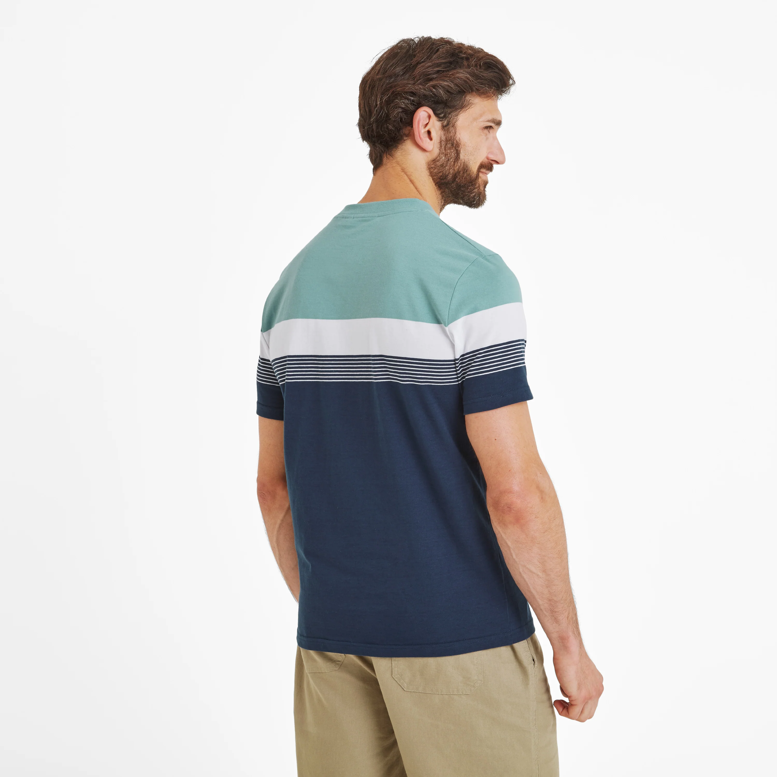 Farndon Mens T-Shirt - Light Sky/Inky Blue - Image 3