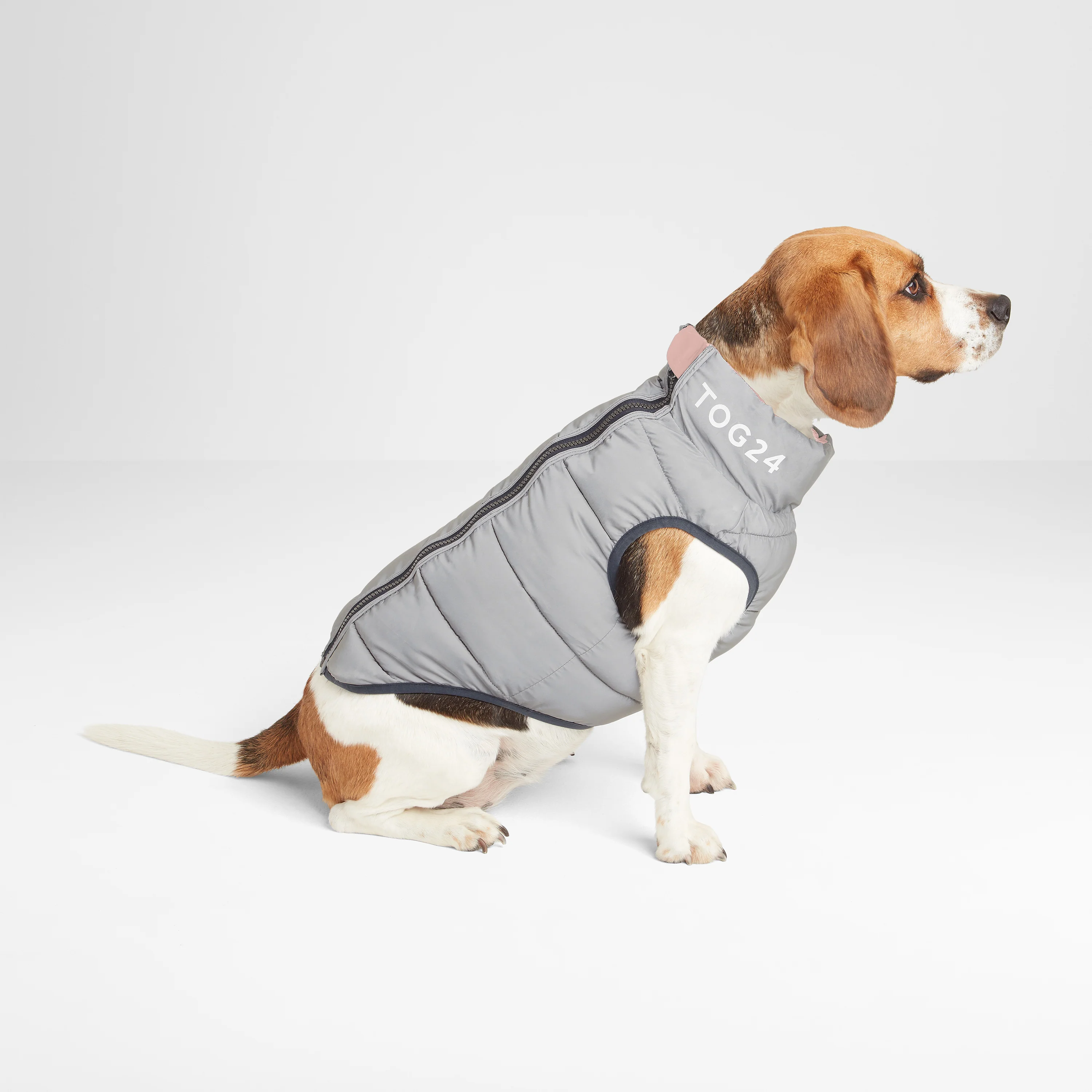Fetch Padded Dog Coat L - Faded Pink/Ice Grey/Washed Blue - Image 3