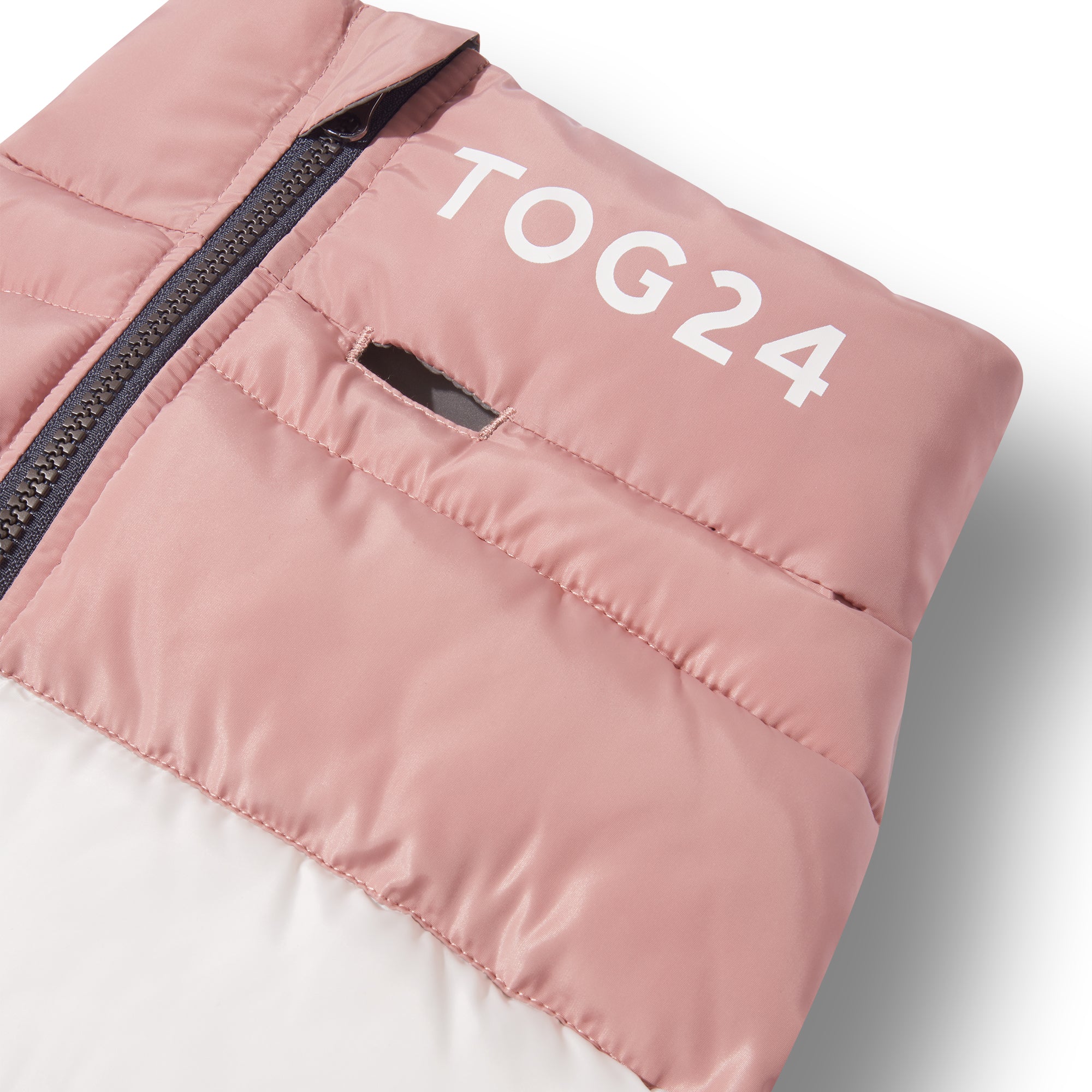 Fetch Padded Dog Coat XL - Faded Pink/Ice Grey/Washed Blue - Image 3