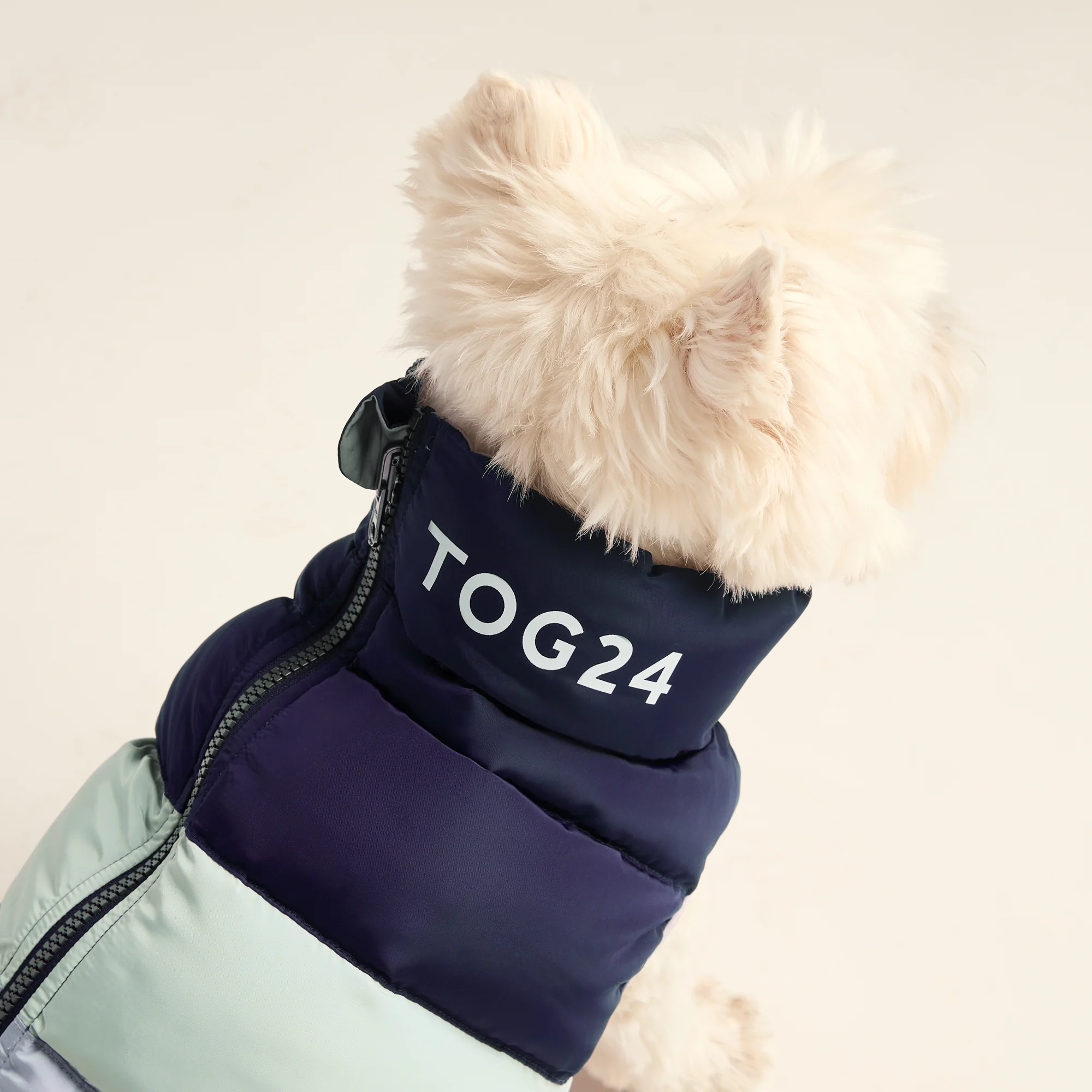 Fetch Padded Dog Coat S - Oxford Blue/Light Mist/Lavender Grey - Image 5