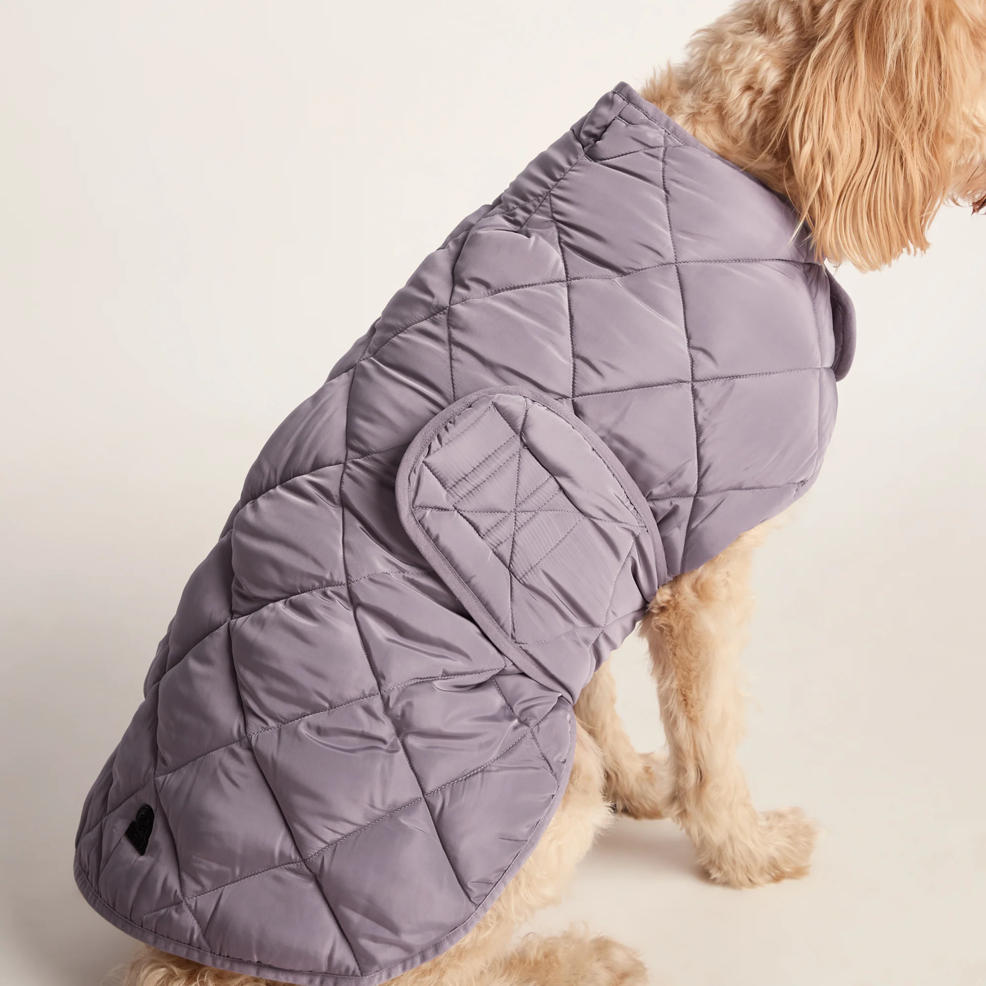 Fido Padded Dog Coat XL - Dusky Lilac - Image 4