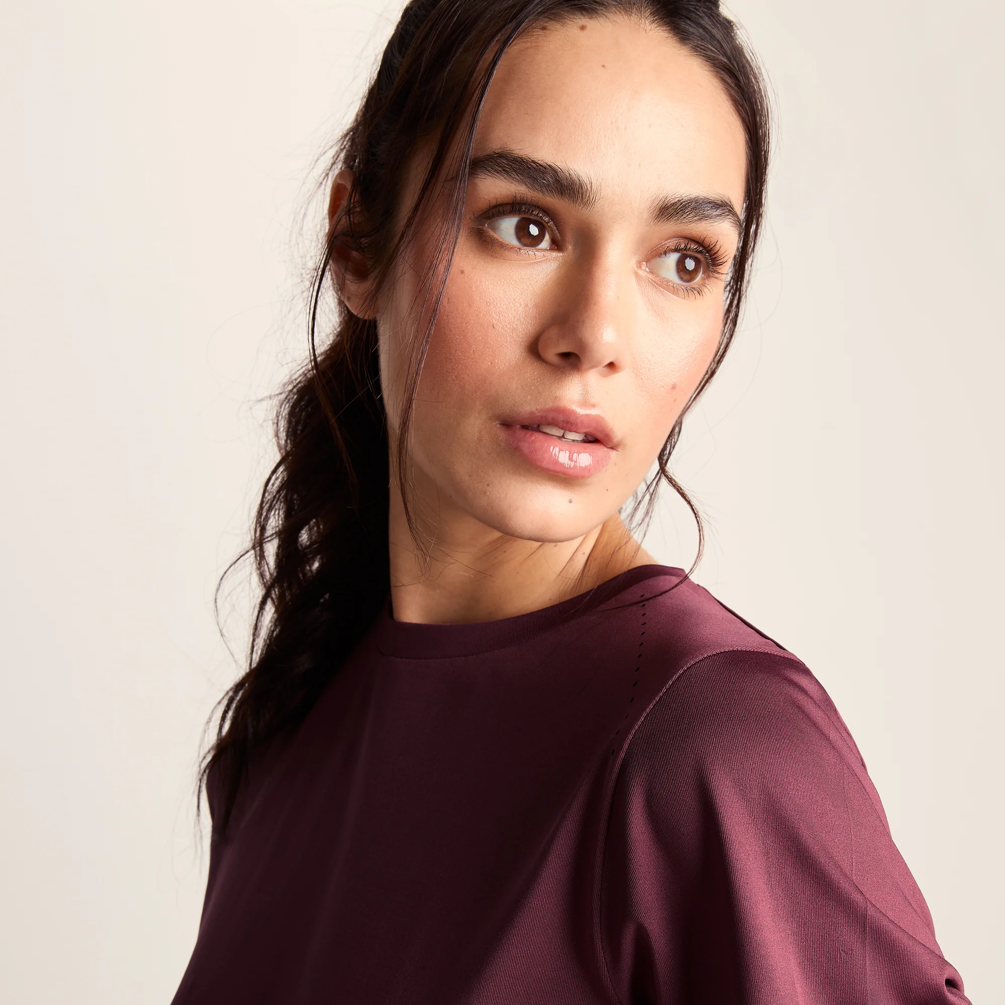 Florrie Womens Performance T-Shirt - Black Raspberry - Image 5