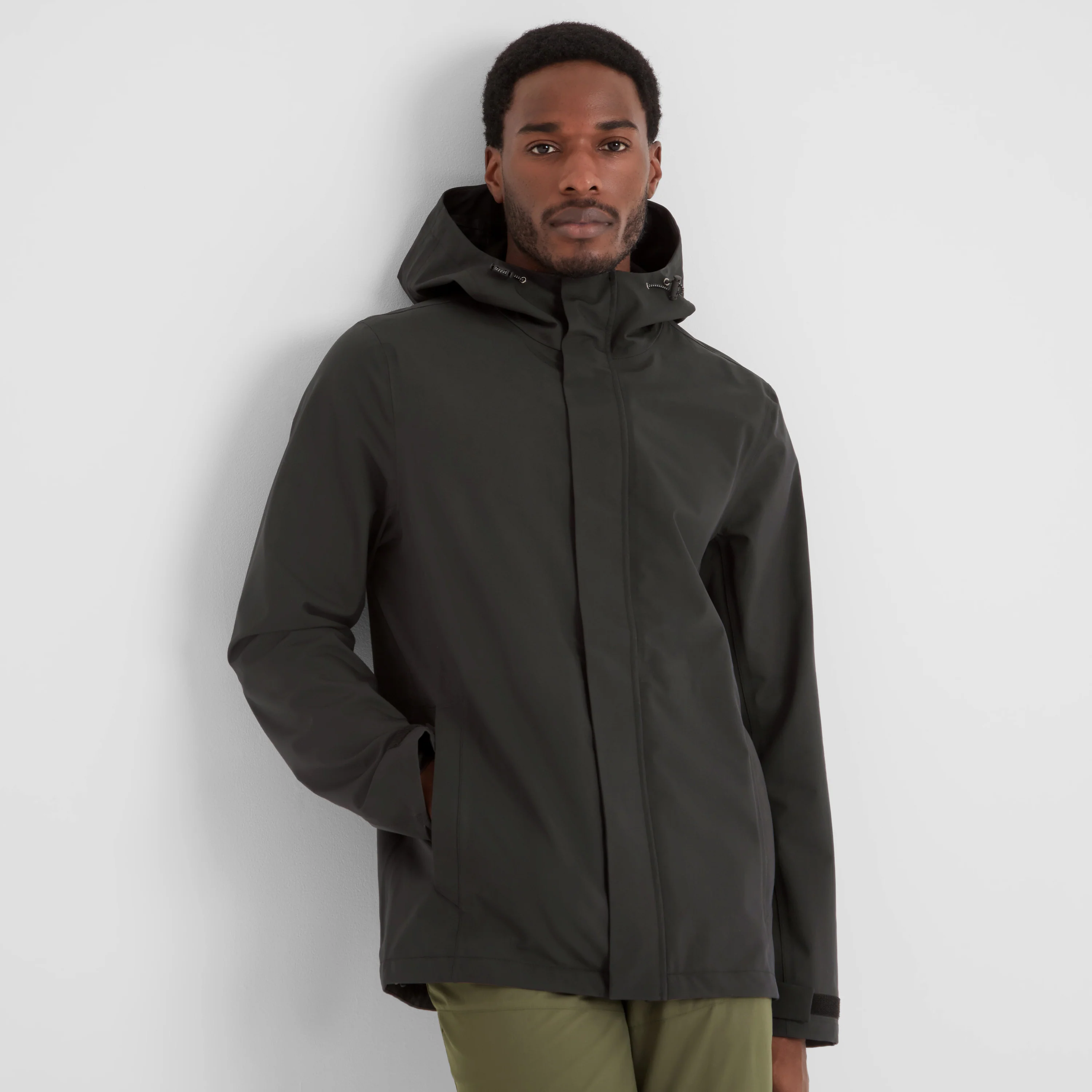 Flynn Mens Waterproof Jacket - Black - Image 2