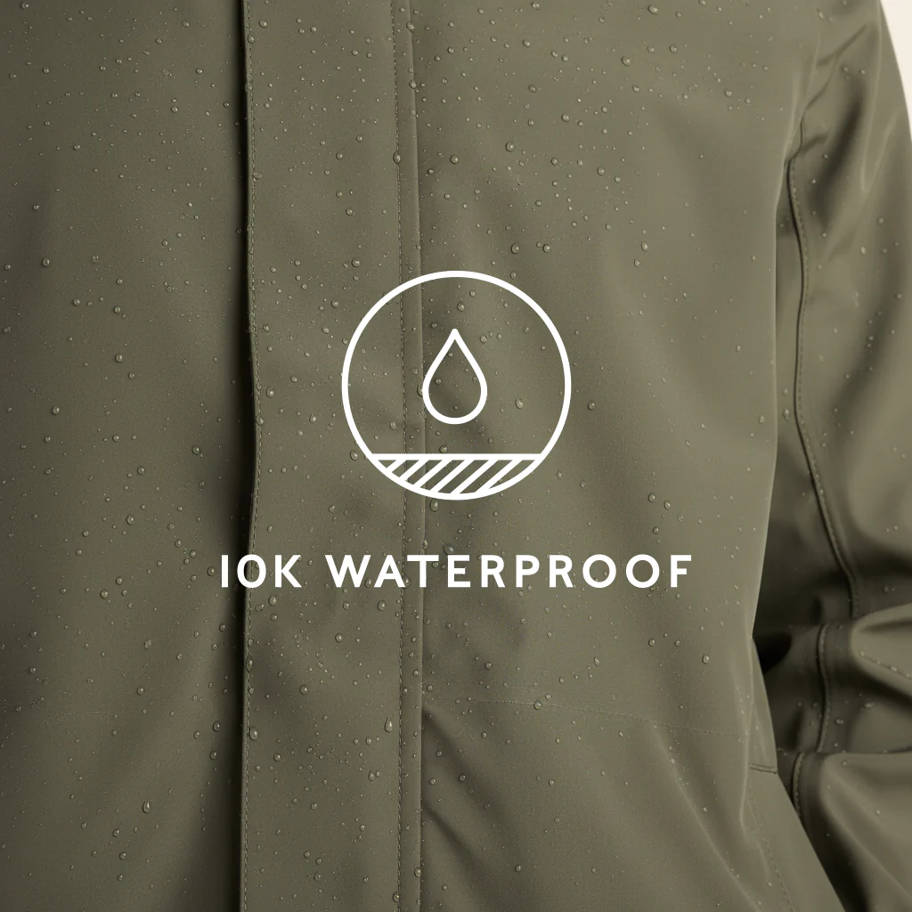 Flynn Mens Waterproof Jacket - Moss Green - Image 10