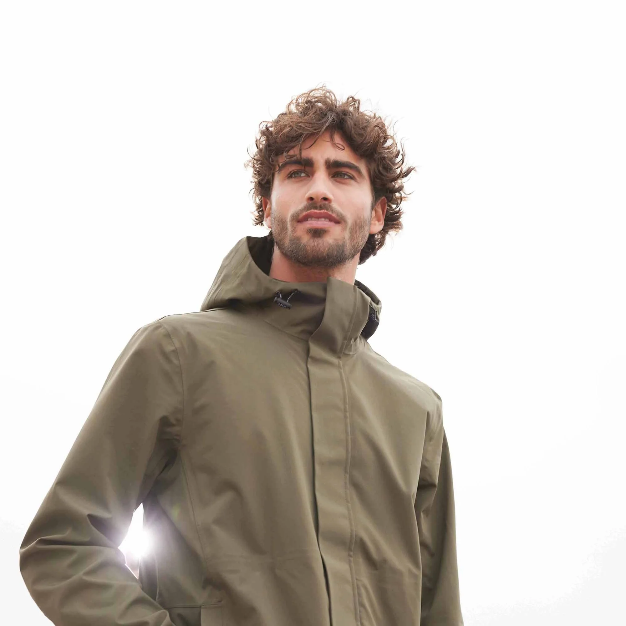Flynn Mens Waterproof Jacket - Moss Green - Image 3