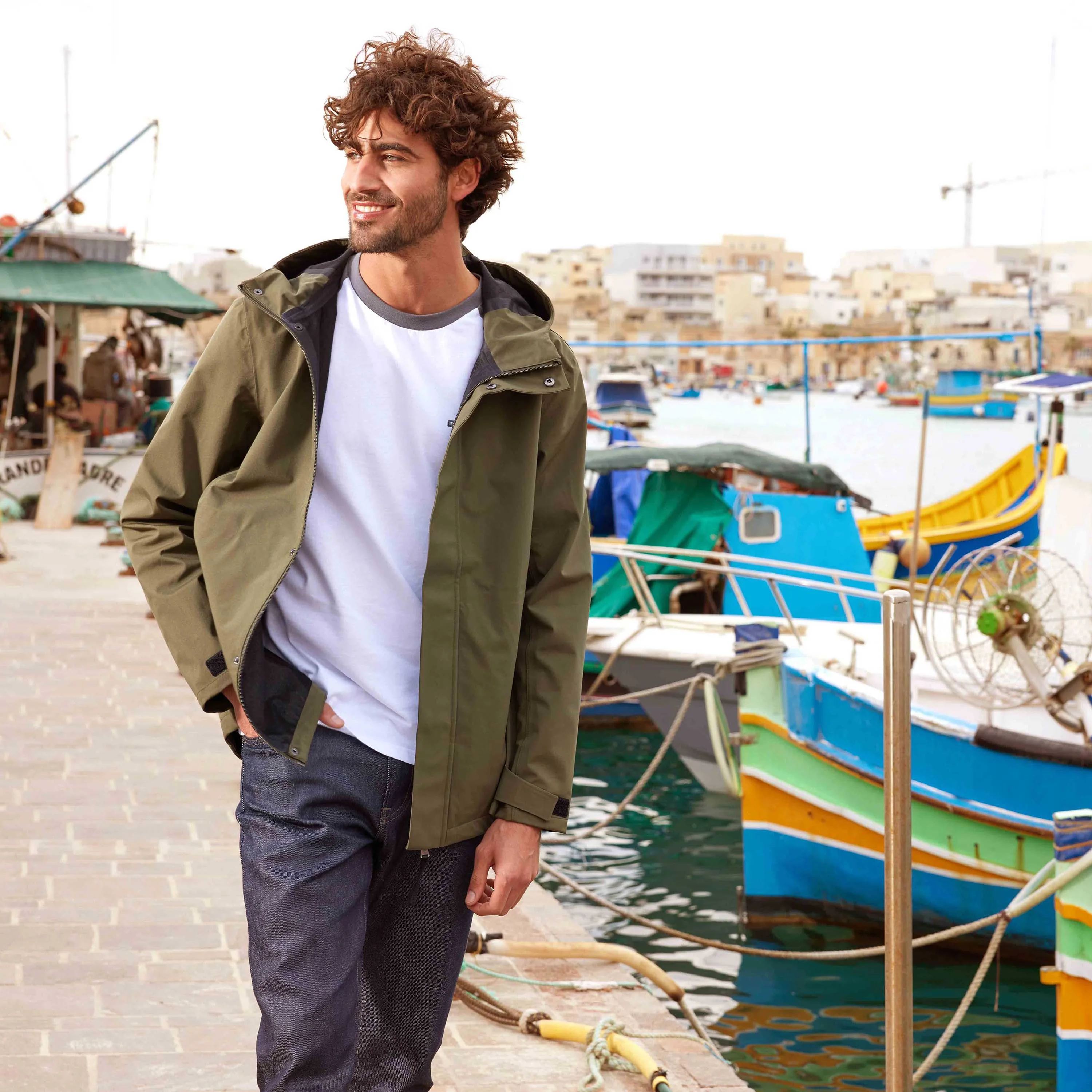 Flynn Mens Waterproof Jacket - Moss Green - Image 4