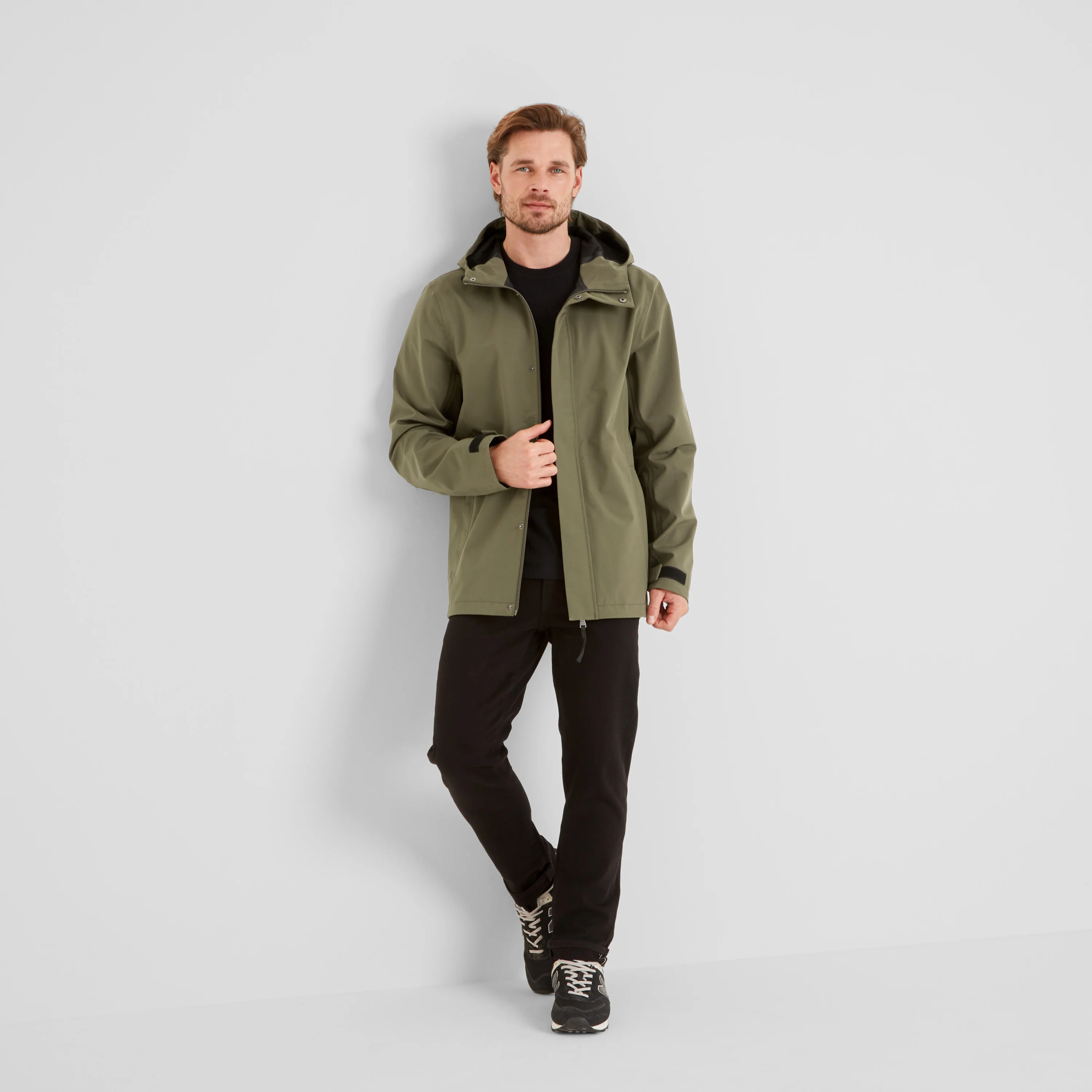 Flynn Mens Waterproof Jacket - Moss Green - Image 5
